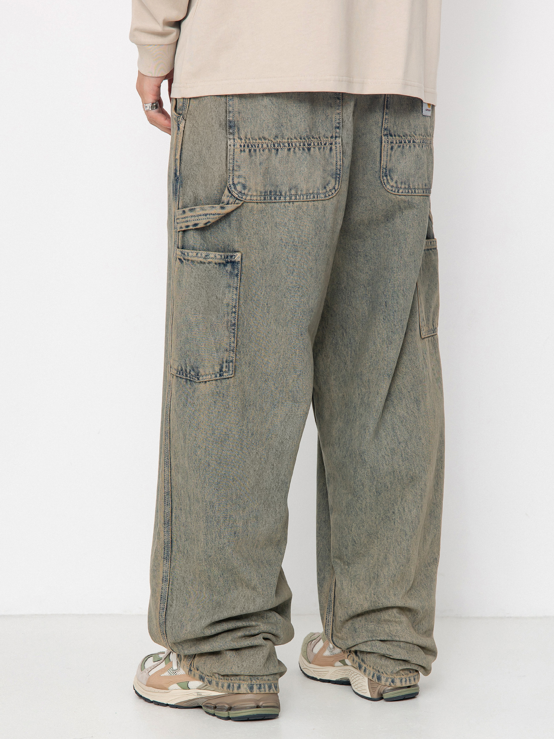 Kisnadrág Carhartt WIP OG Single Knee (blue/leather/garment dyed)