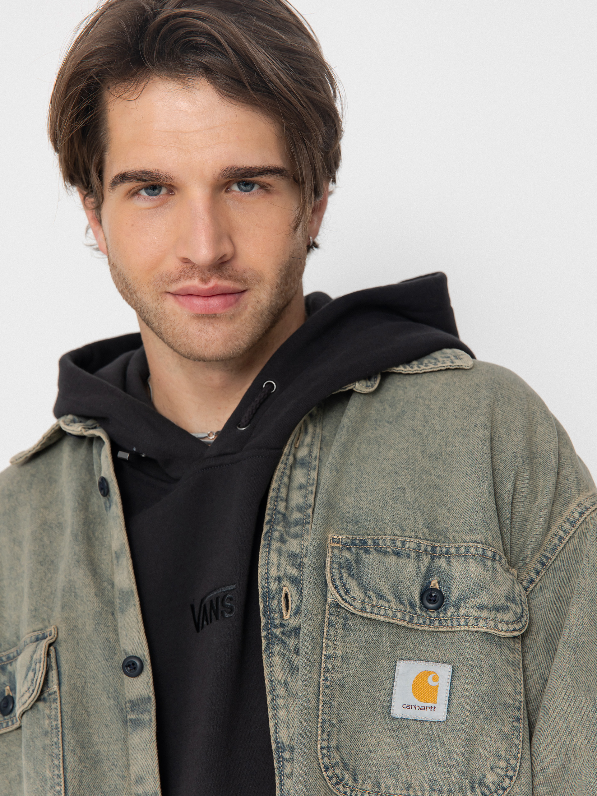 Dzseki Carhartt WIP Tigan (blue/leather/garment dyed)