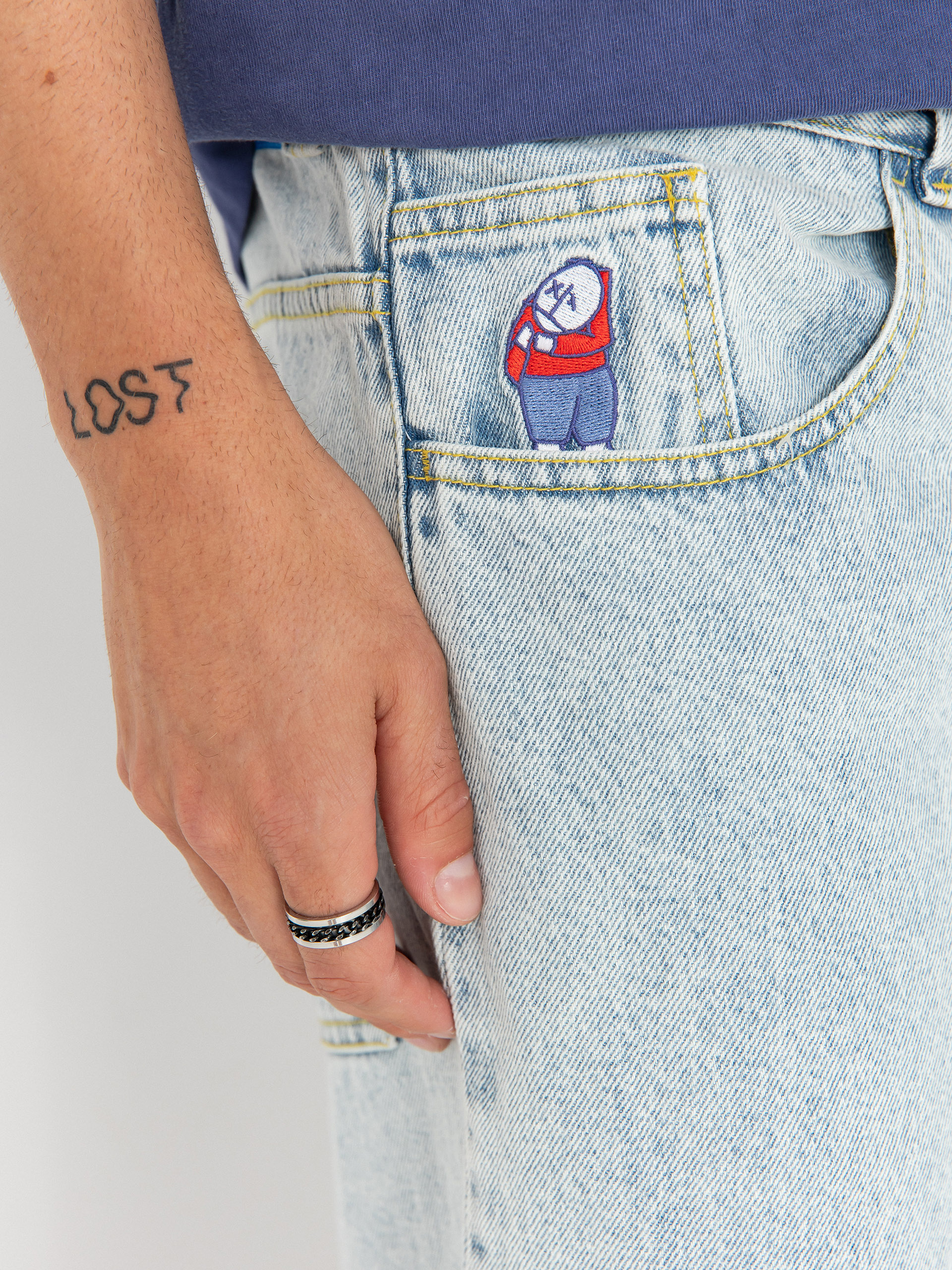 Polar Skate Big Boy OG Logo Kisnadrág (light blue)