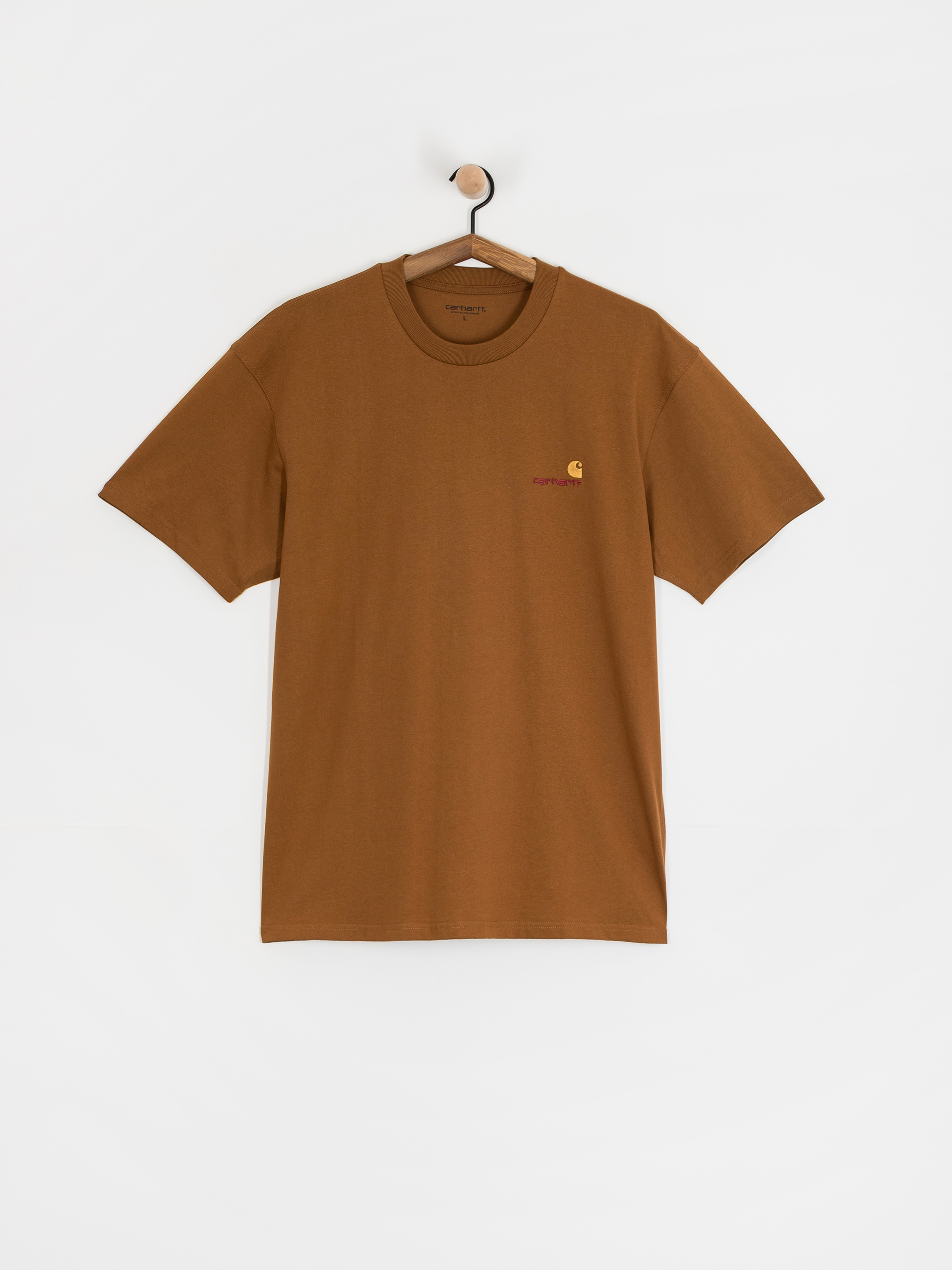 Póló Carhartt WIP American Script (hamilton brown)