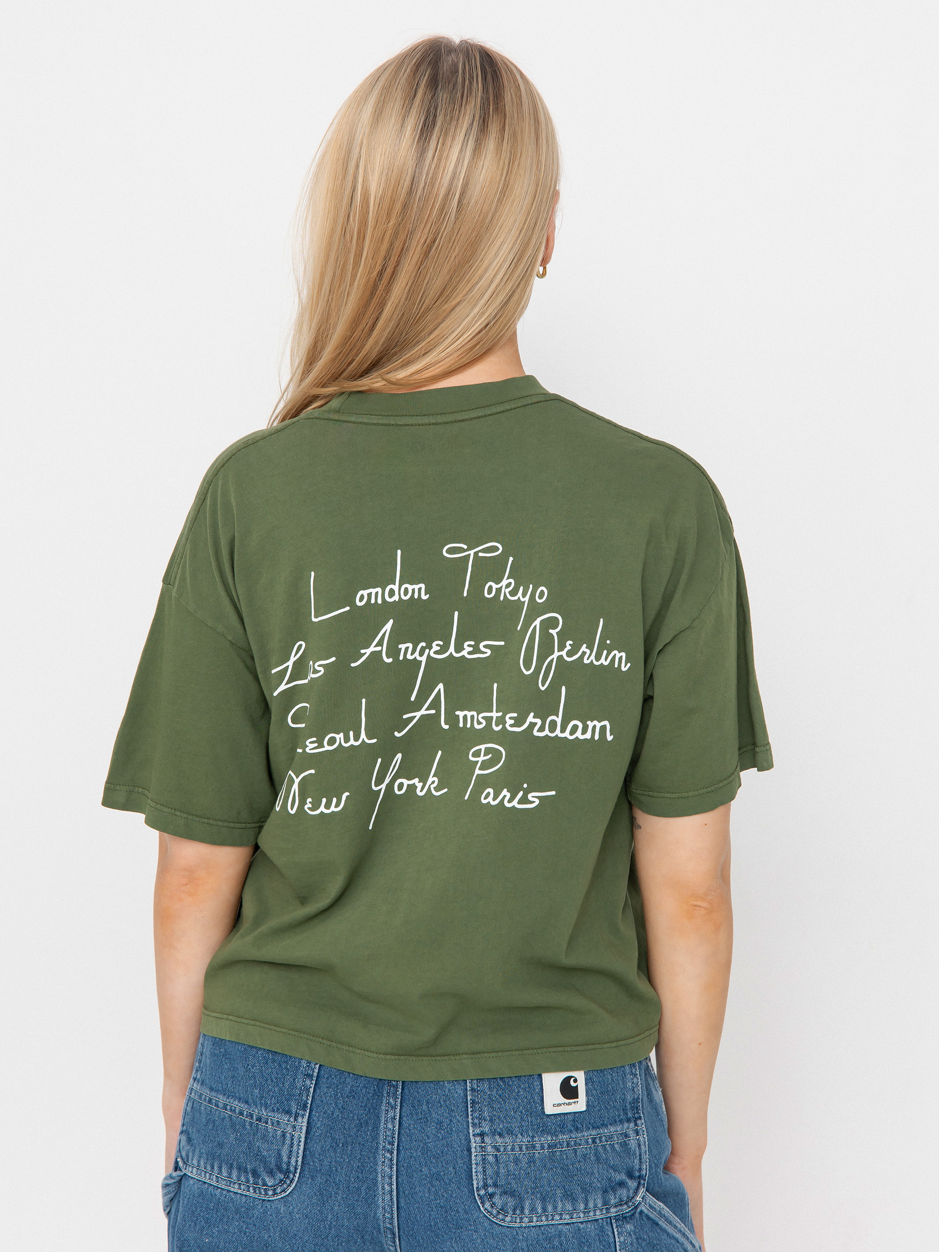 OBEY Obey Scripty Cities Wmn Póló (bronze green)