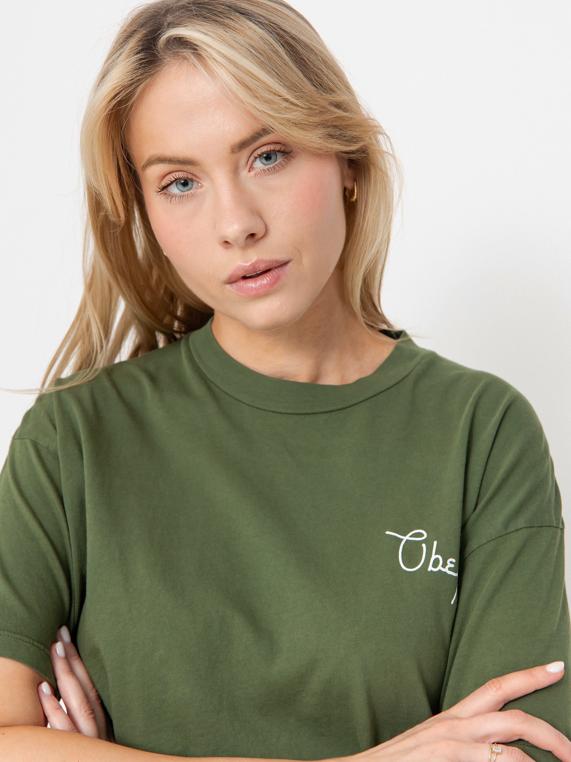 OBEY Obey Scripty Cities Wmn Póló (bronze green)