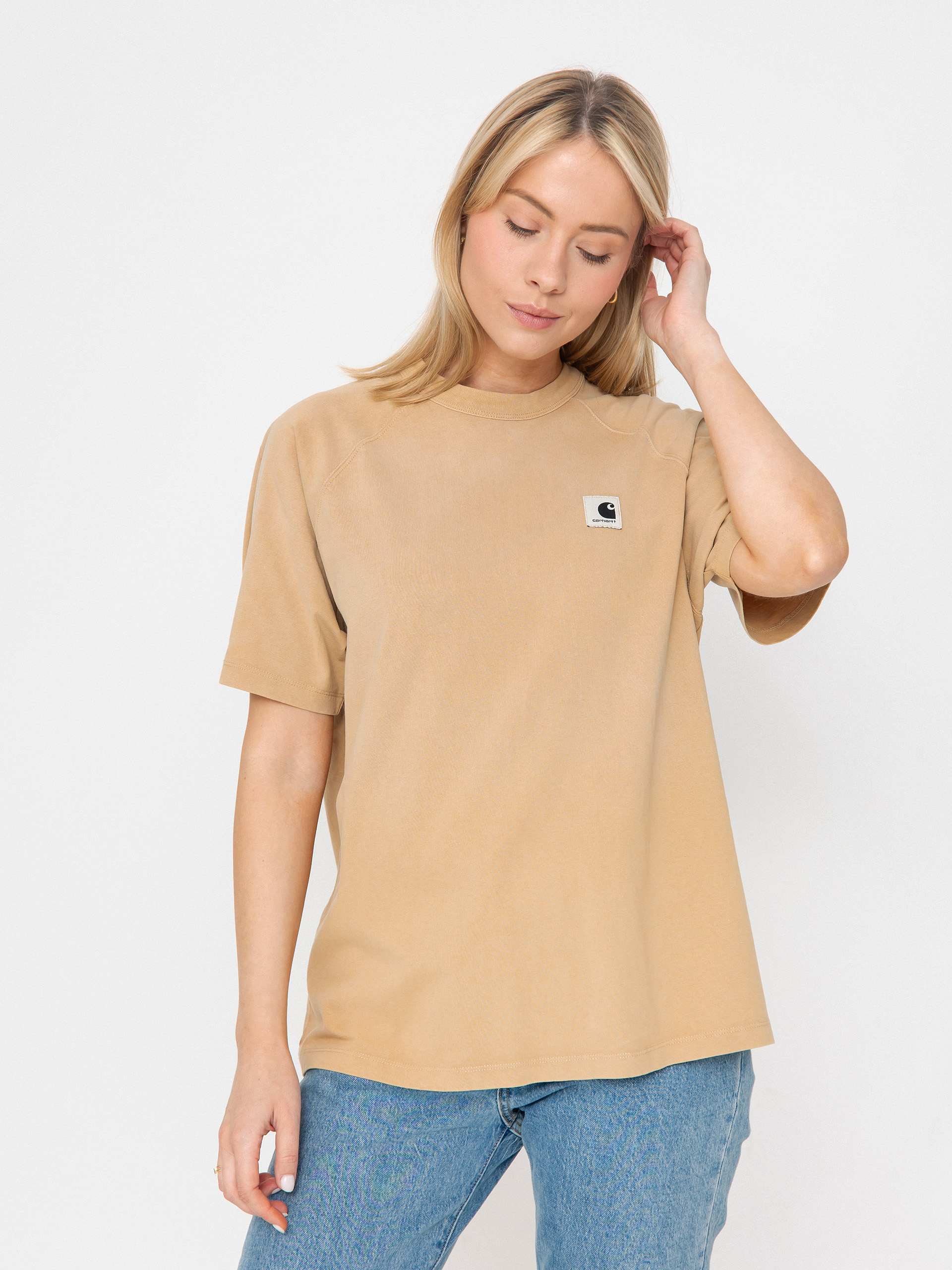 Carhartt WIP Hudson Wmn Póló (dusty h brown/chalk wash)