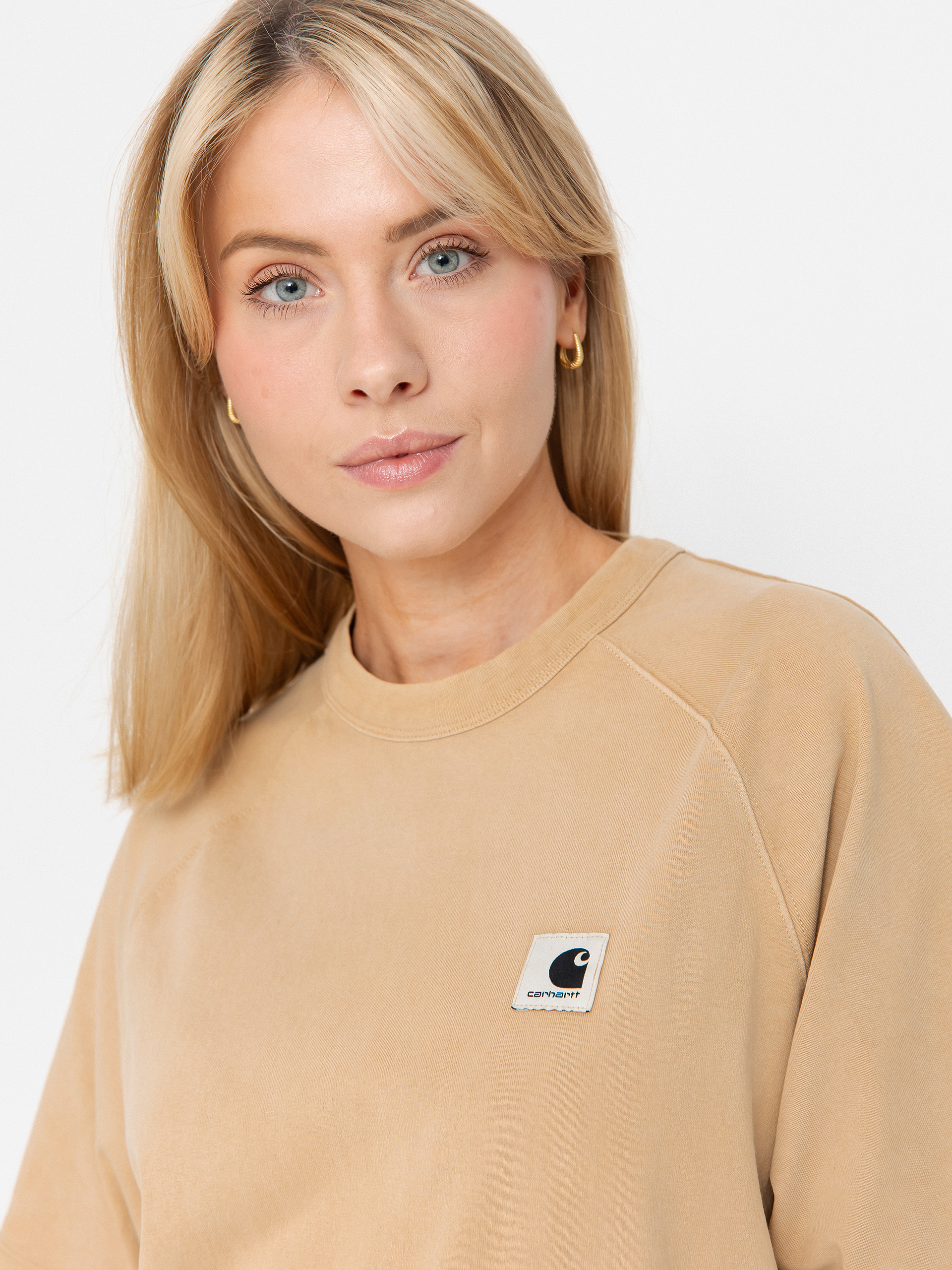 Carhartt WIP Hudson Wmn Póló (dusty h brown/chalk wash)