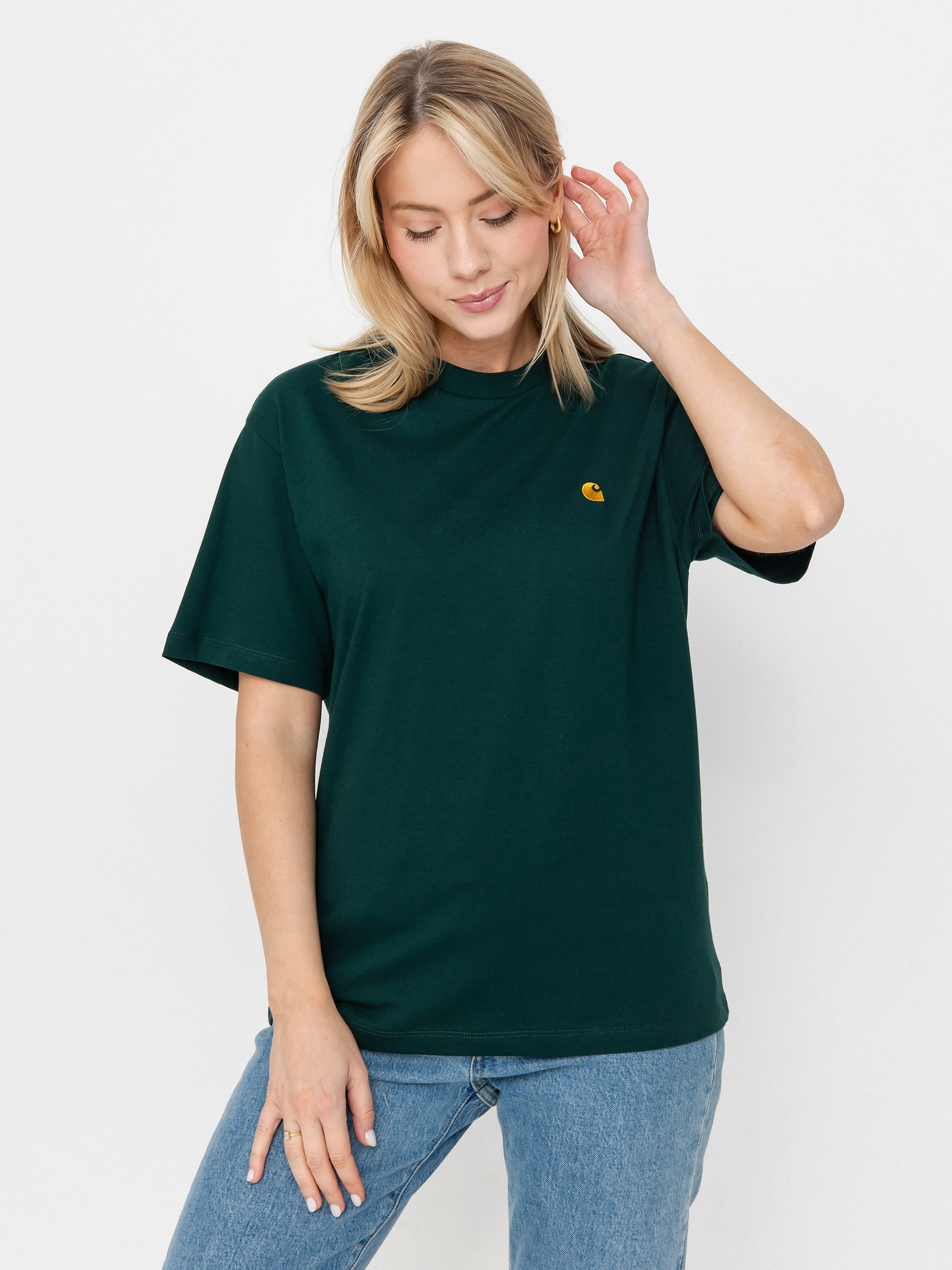 Carhartt WIP Chase Wmn Póló (dark fir/gold)