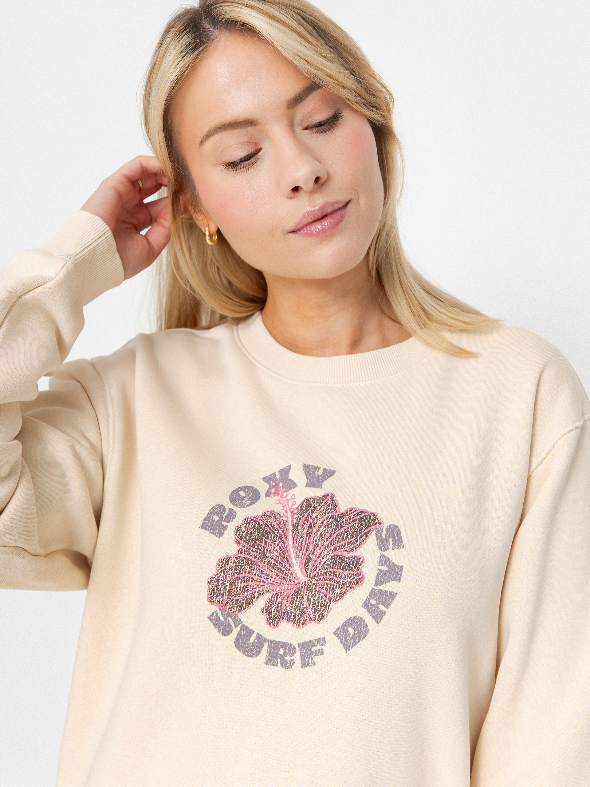 Pulóver Roxy Surf Stoked Crew Brushed Vint Wmn (parchment)