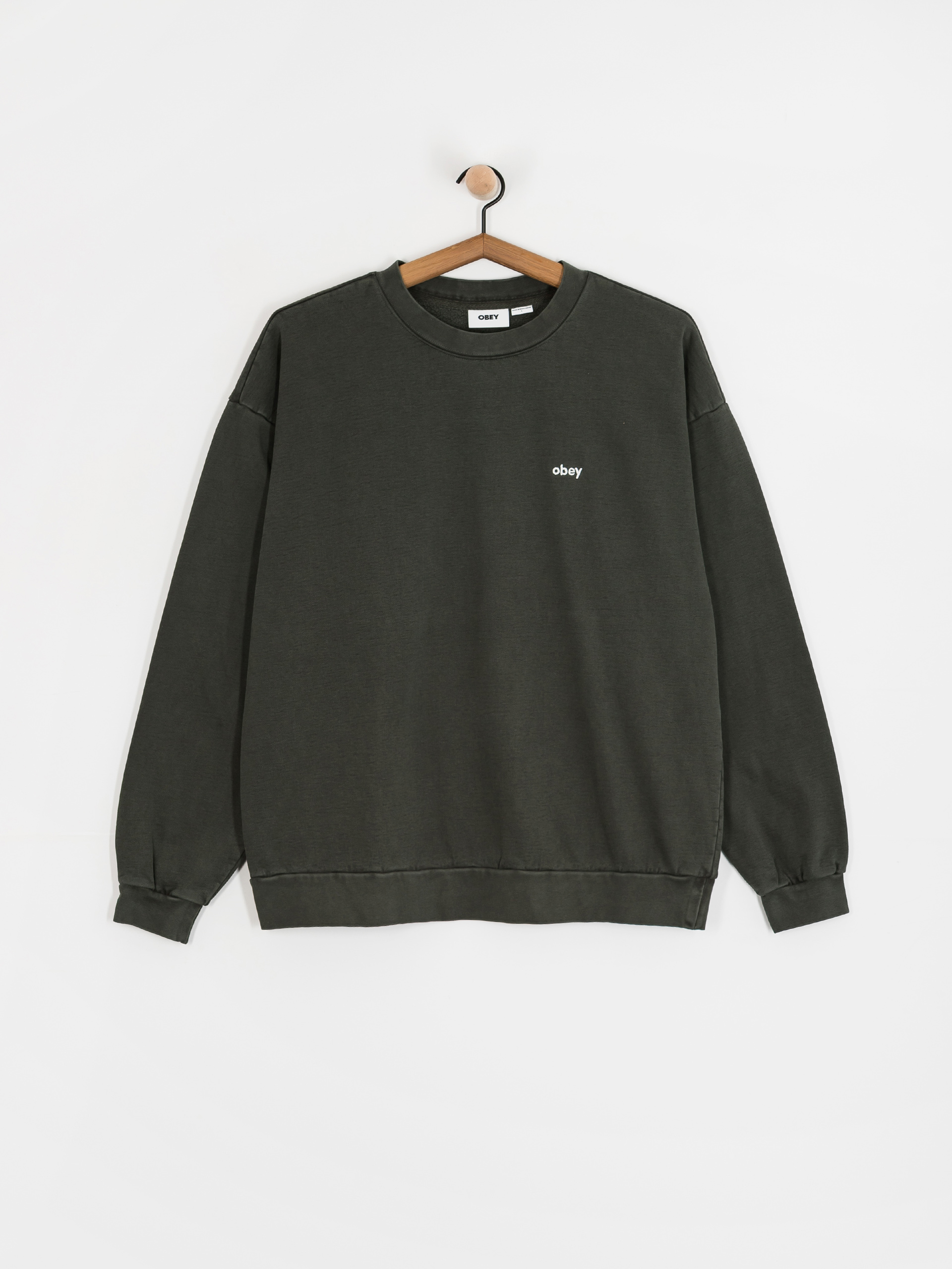 OBEY Lowercase Pigment Crew Pulóver (pigment pirate black)