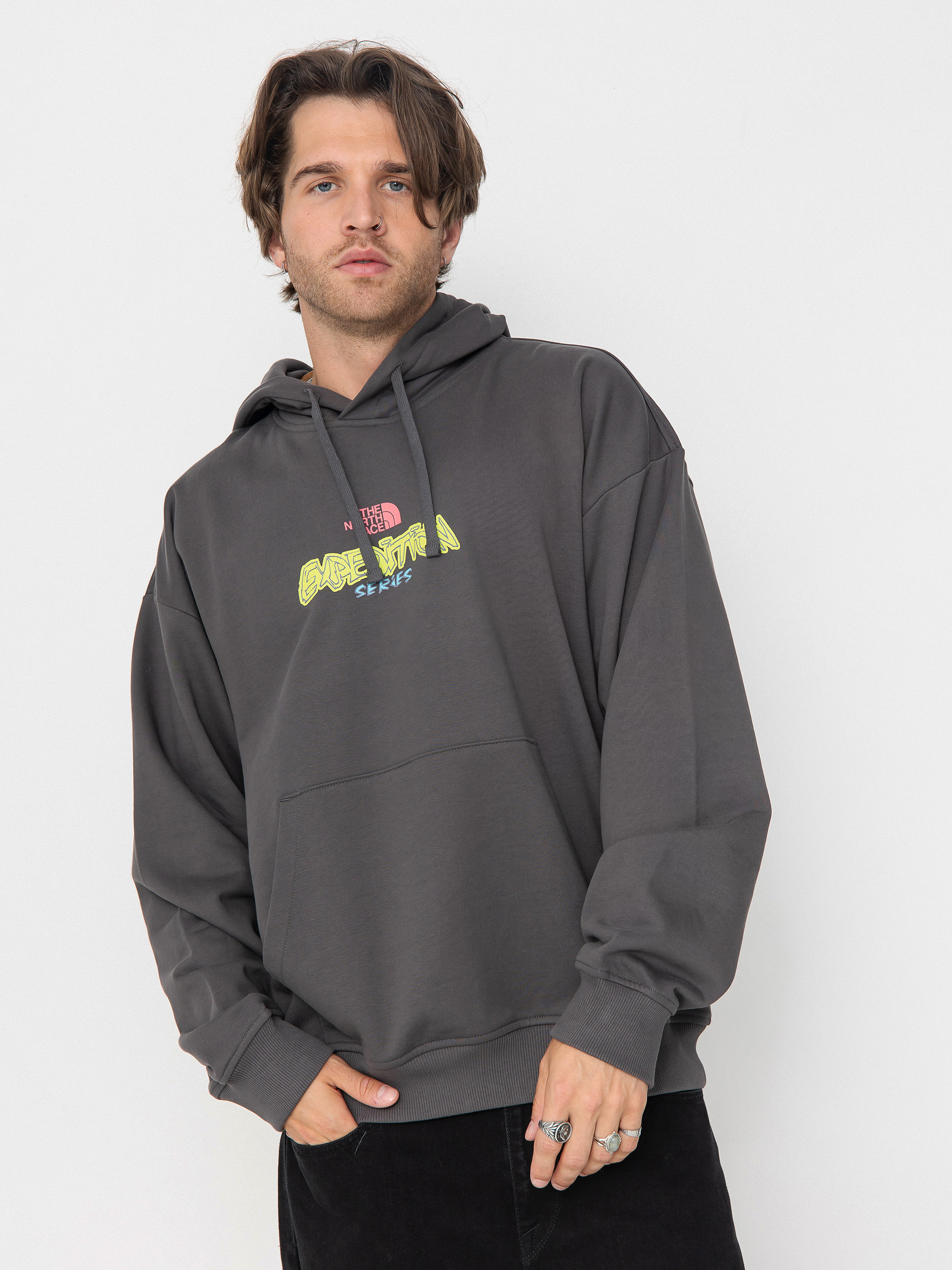 The North Face Expedition Celebration Oversized HD Kapucnis pulóver (anthracite grey)