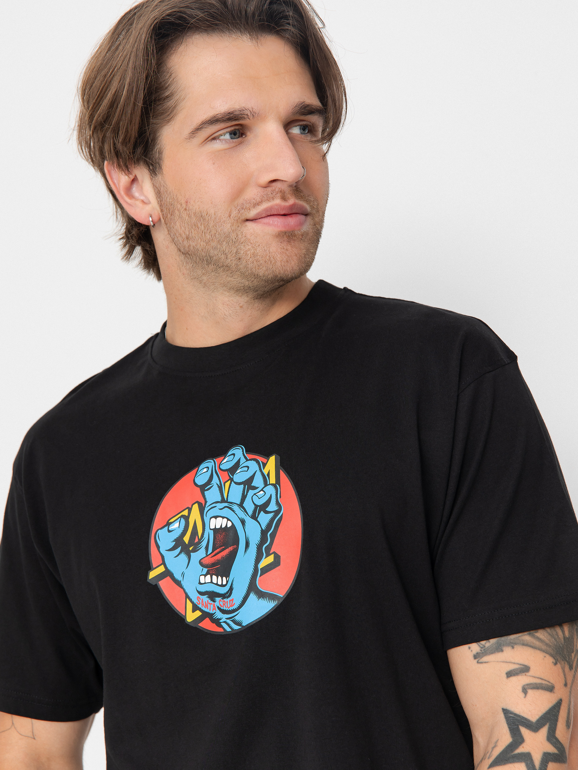 Santa Cruz Hand Dot Front Póló (black)