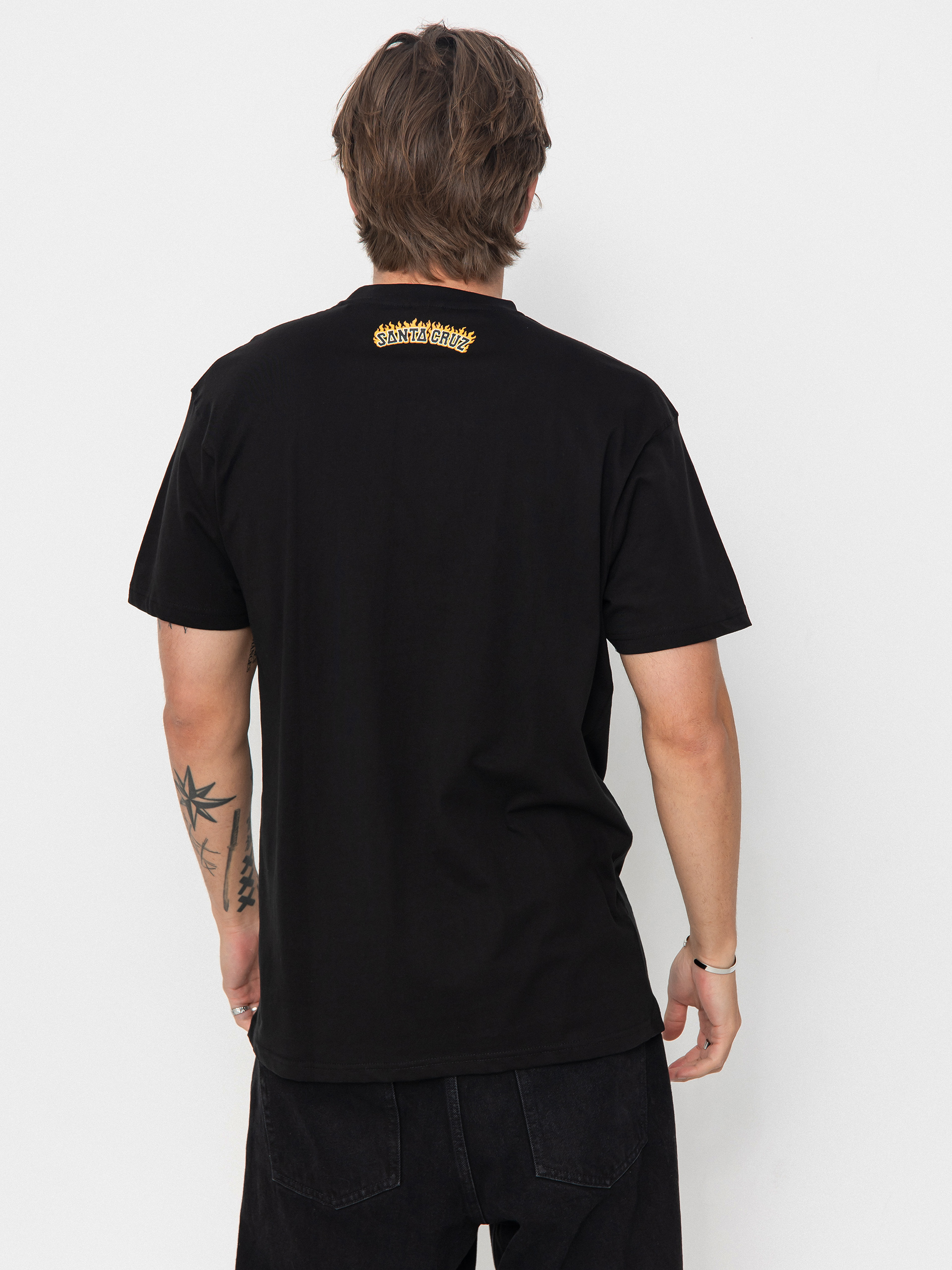 Santa Cruz Burnt Bone Hand Póló (black)