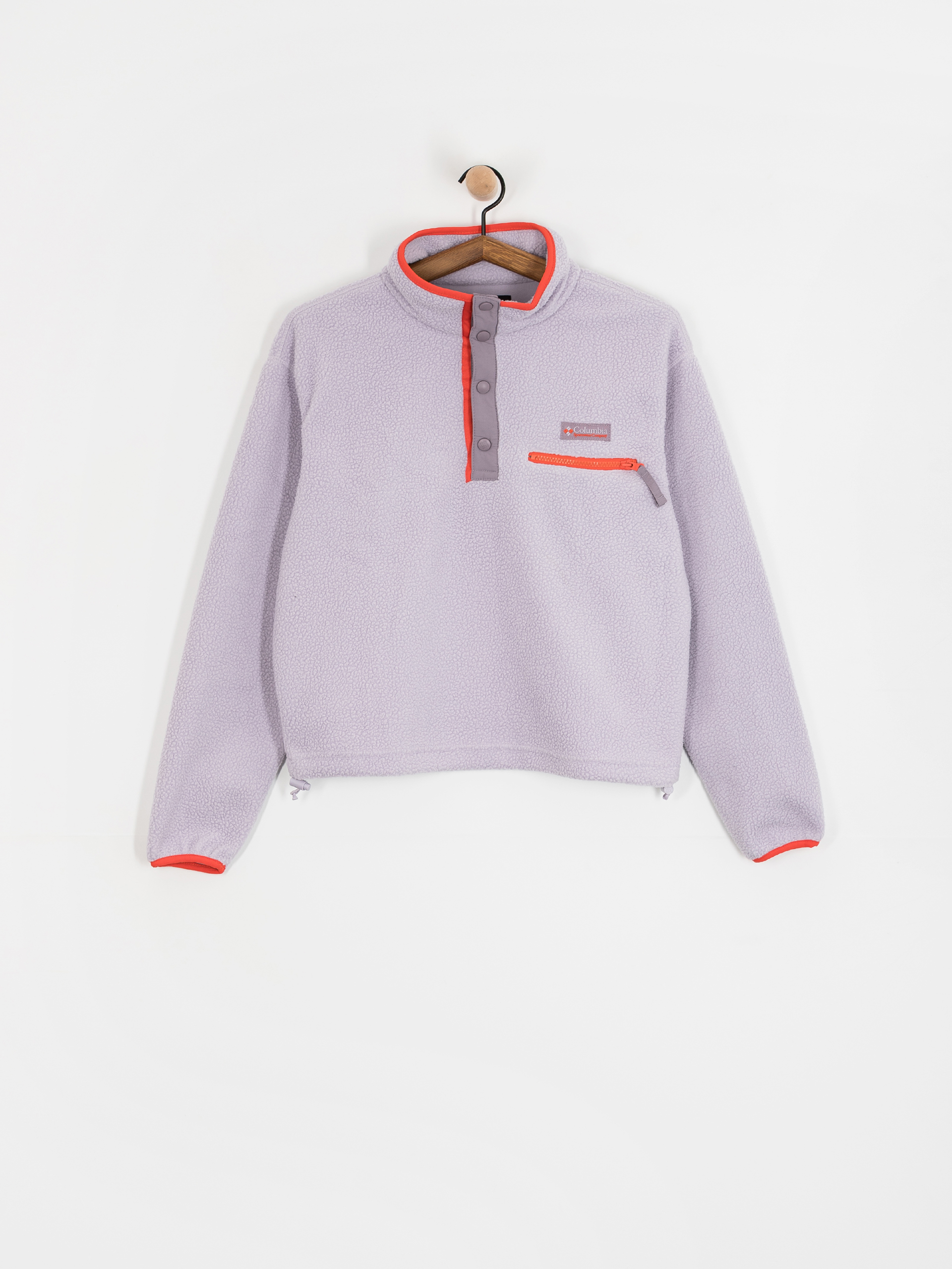 Női Columbia Helvetia II Cropped Half Snap Polár pulóver (lavender pearl/shale purple/zing)