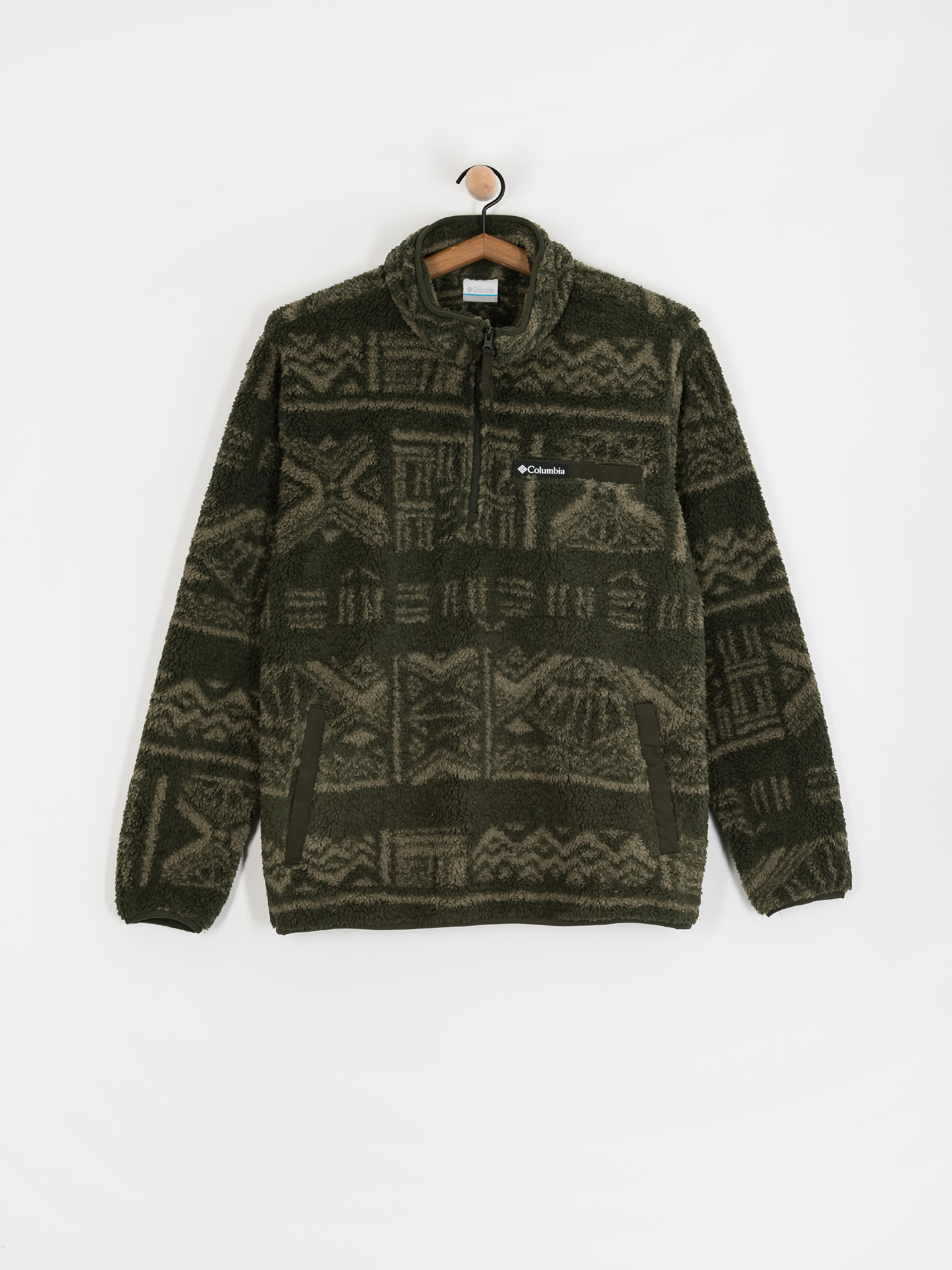 Férfi Columbia Rugged Ridge High Pile Half Zip Polár pulóver (greenscape deschutes days)