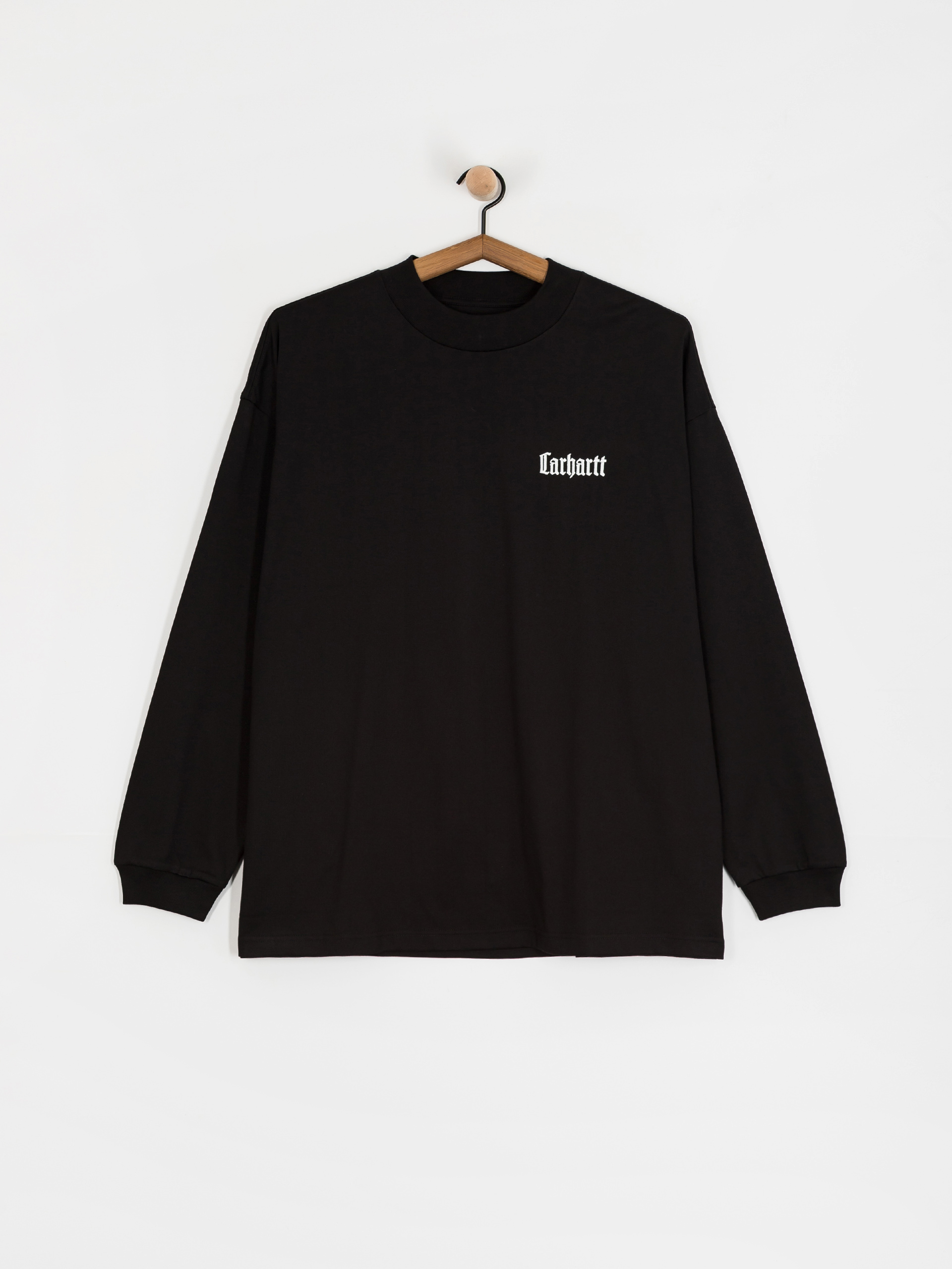Hosszú ujjú felső Carhartt WIP Schooling Mockneck (black/wax)