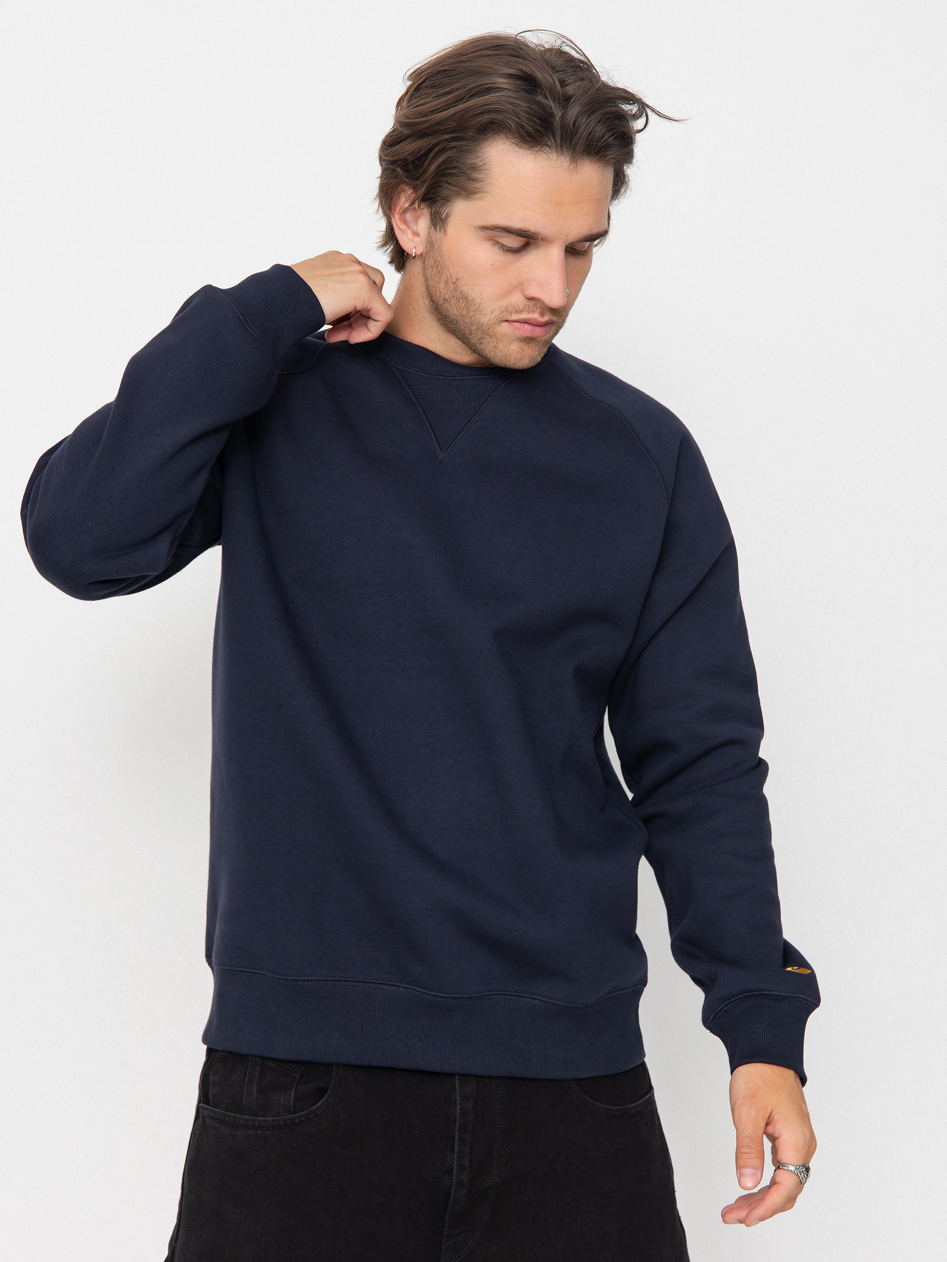 Pulóver Carhartt WIP Chase (dark navy/gold)