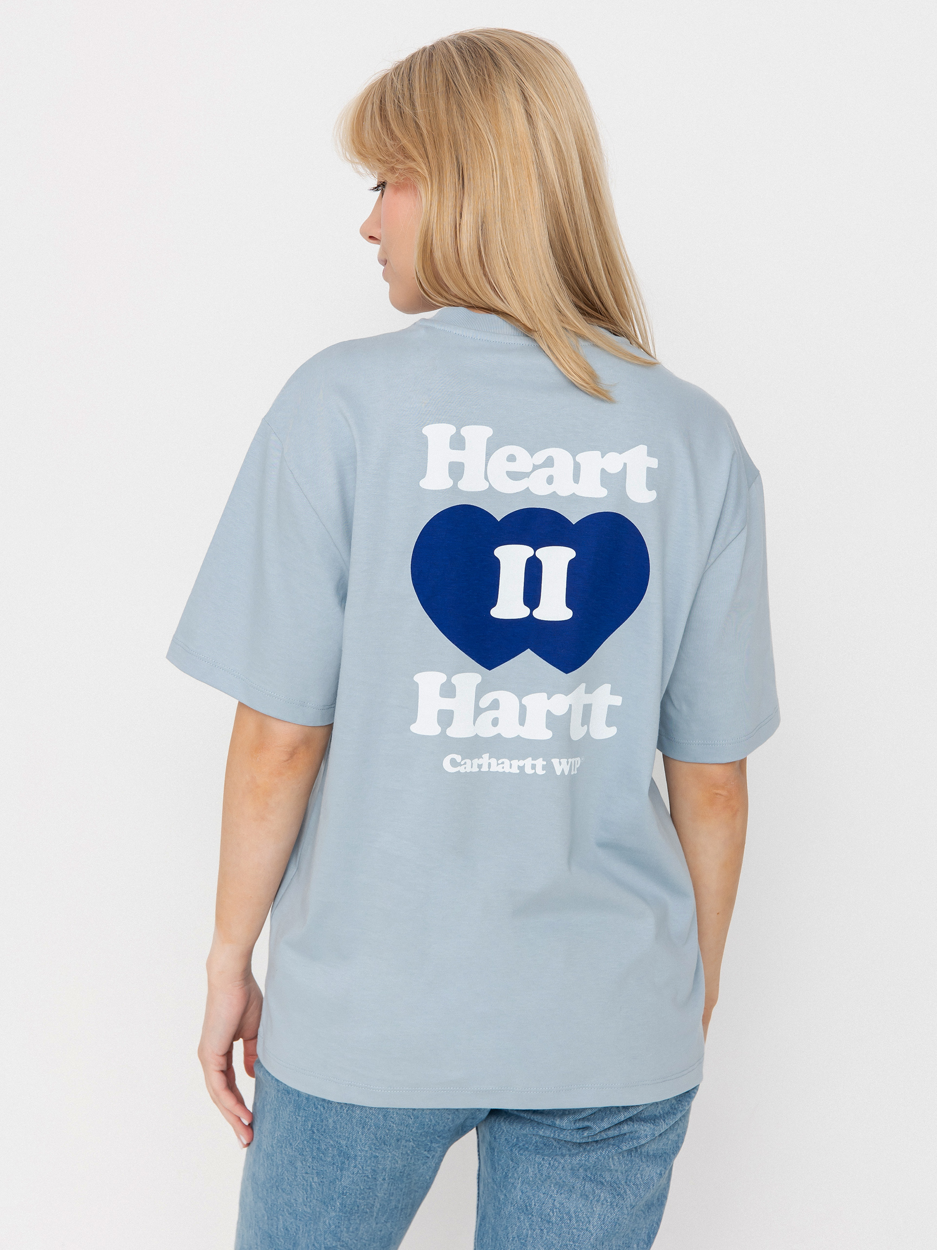 Carhartt WIP Heart II Hartt Wmn Póló (blue fog)