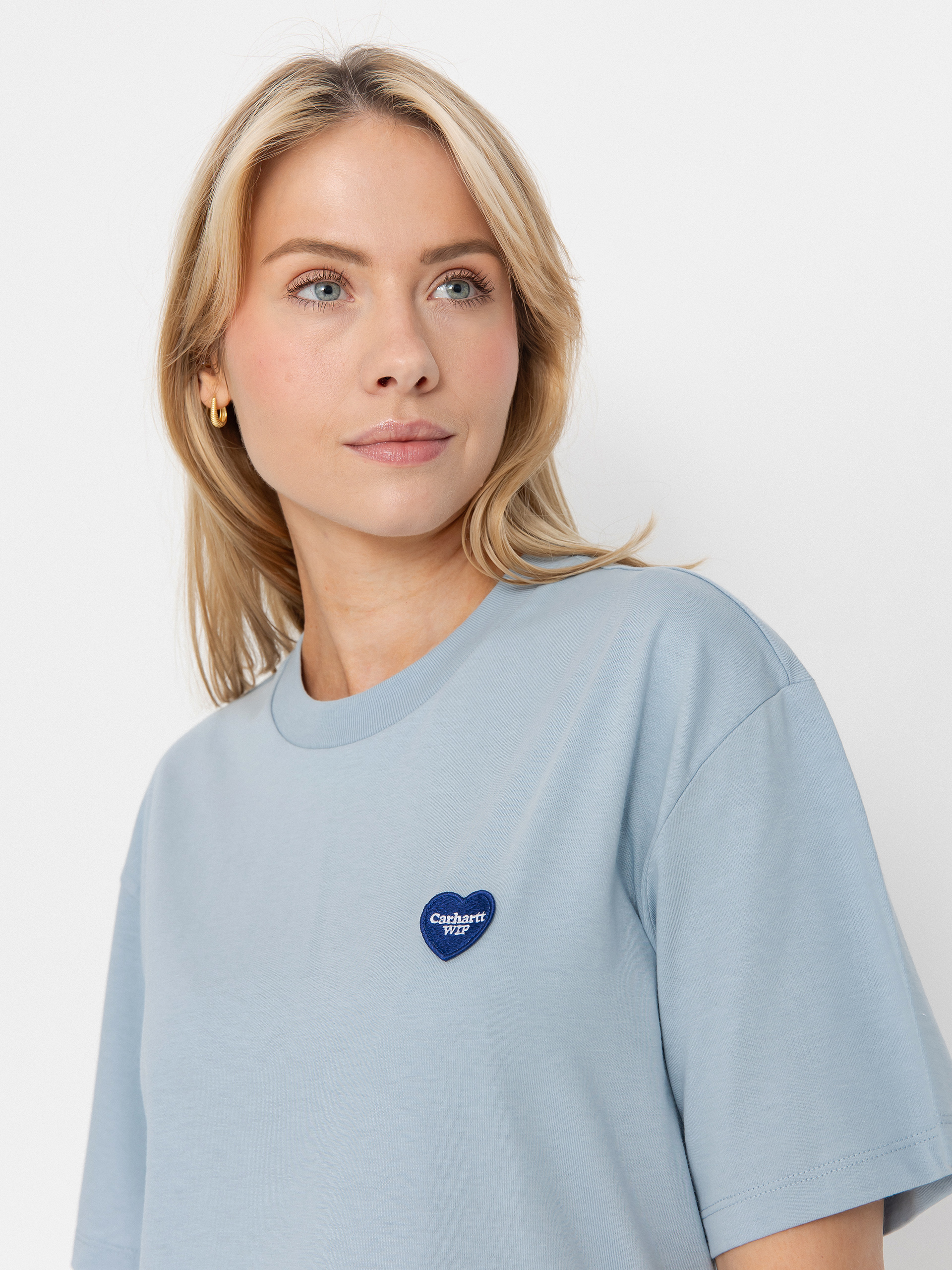 Carhartt WIP Heart II Hartt Wmn Póló (blue fog)