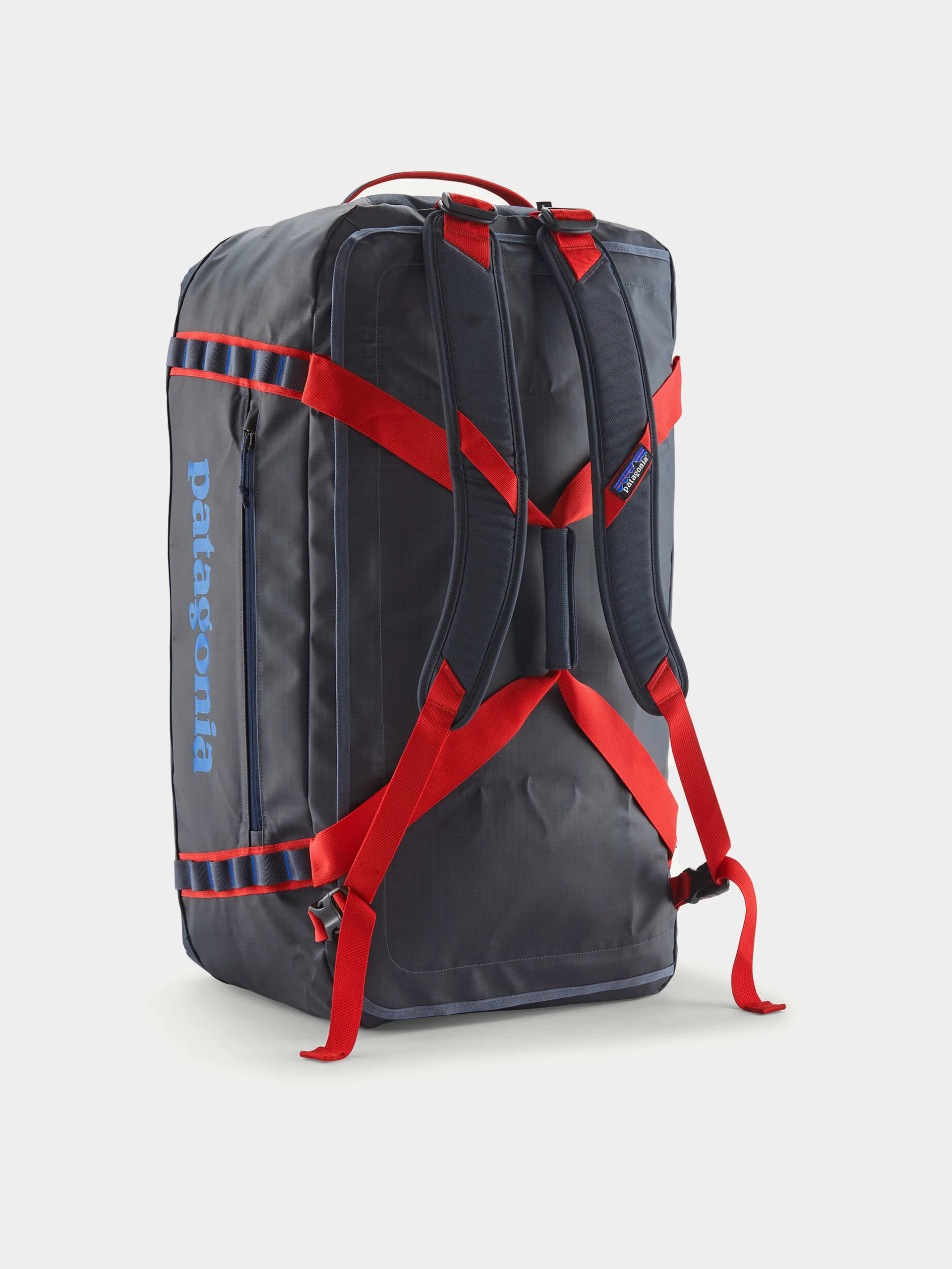 Táska Patagonia Black Hole Duffel 70L (smolder blue w/amanita red)