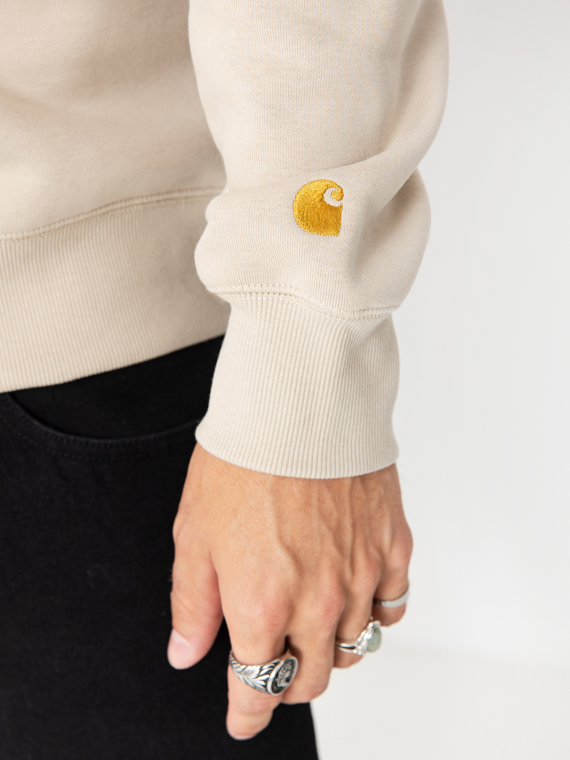 Pulóver Carhartt WIP Chase (fleur de sel/gold)