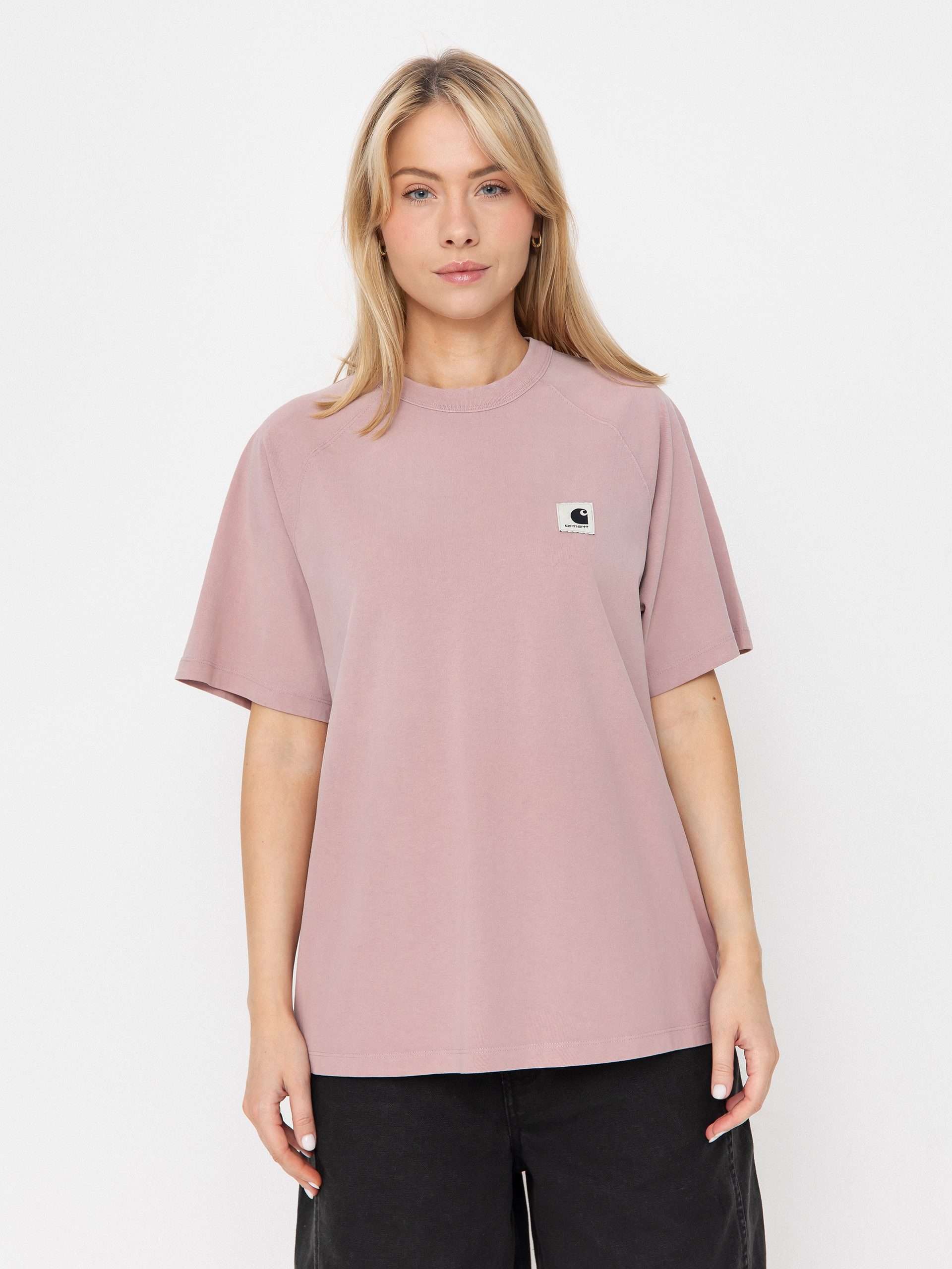 Carhartt WIP Hudson Wmn Póló (daphne/chalk wash)