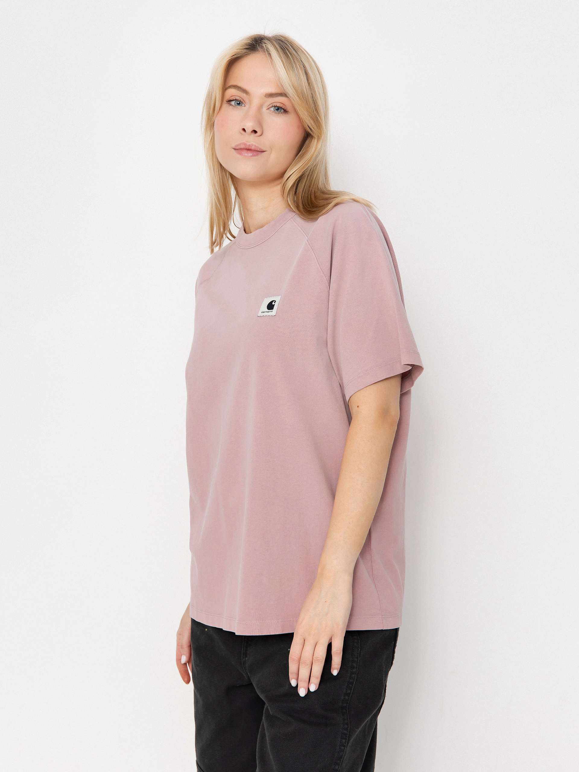 Carhartt WIP Hudson Wmn Póló (daphne/chalk wash)