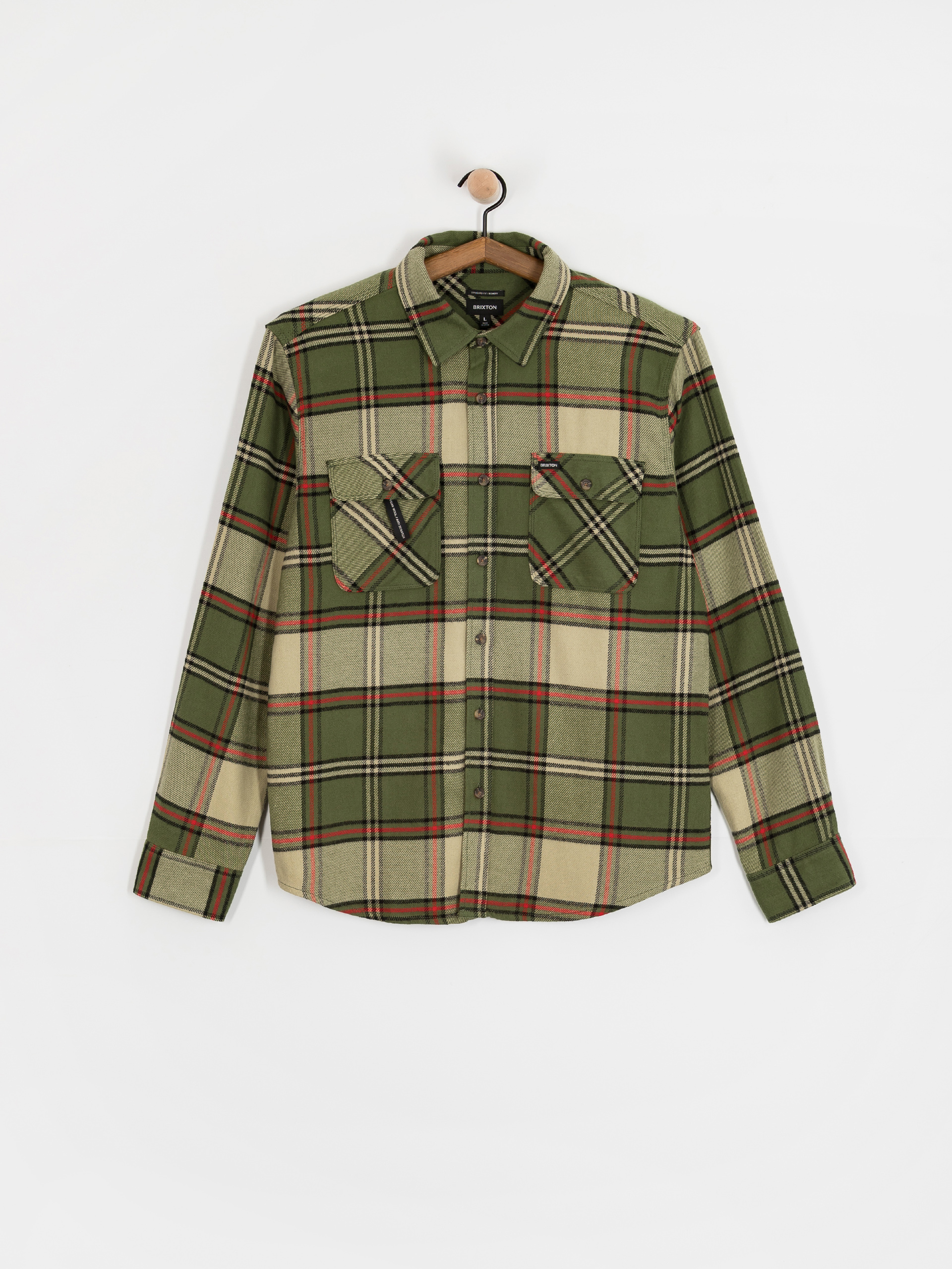 Ing Brixton Bowery Flannel (wild green/elm/adrenaline rush)