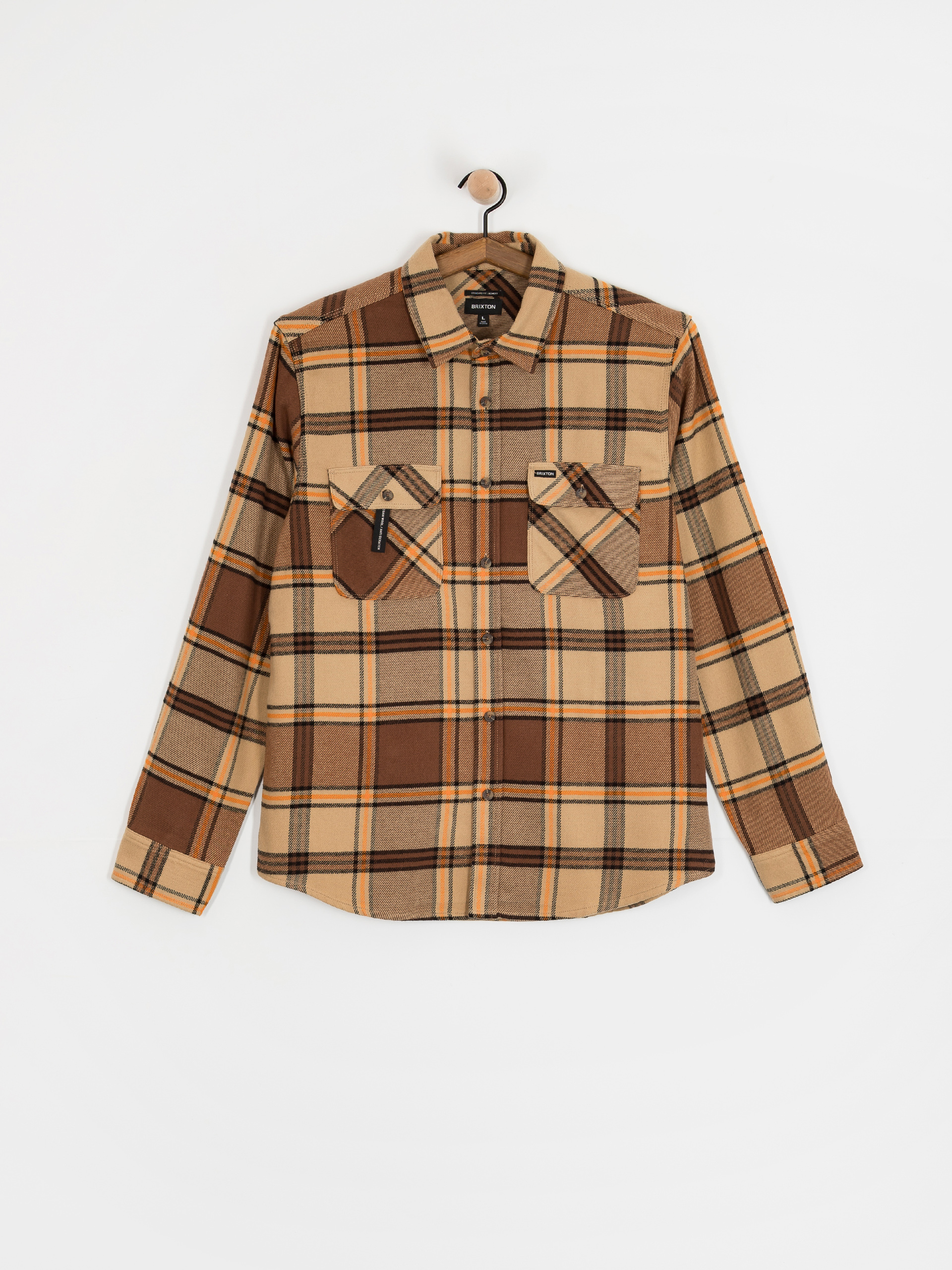 Ing Brixton Bowery Flannel (sand/pinecone/solar orange)