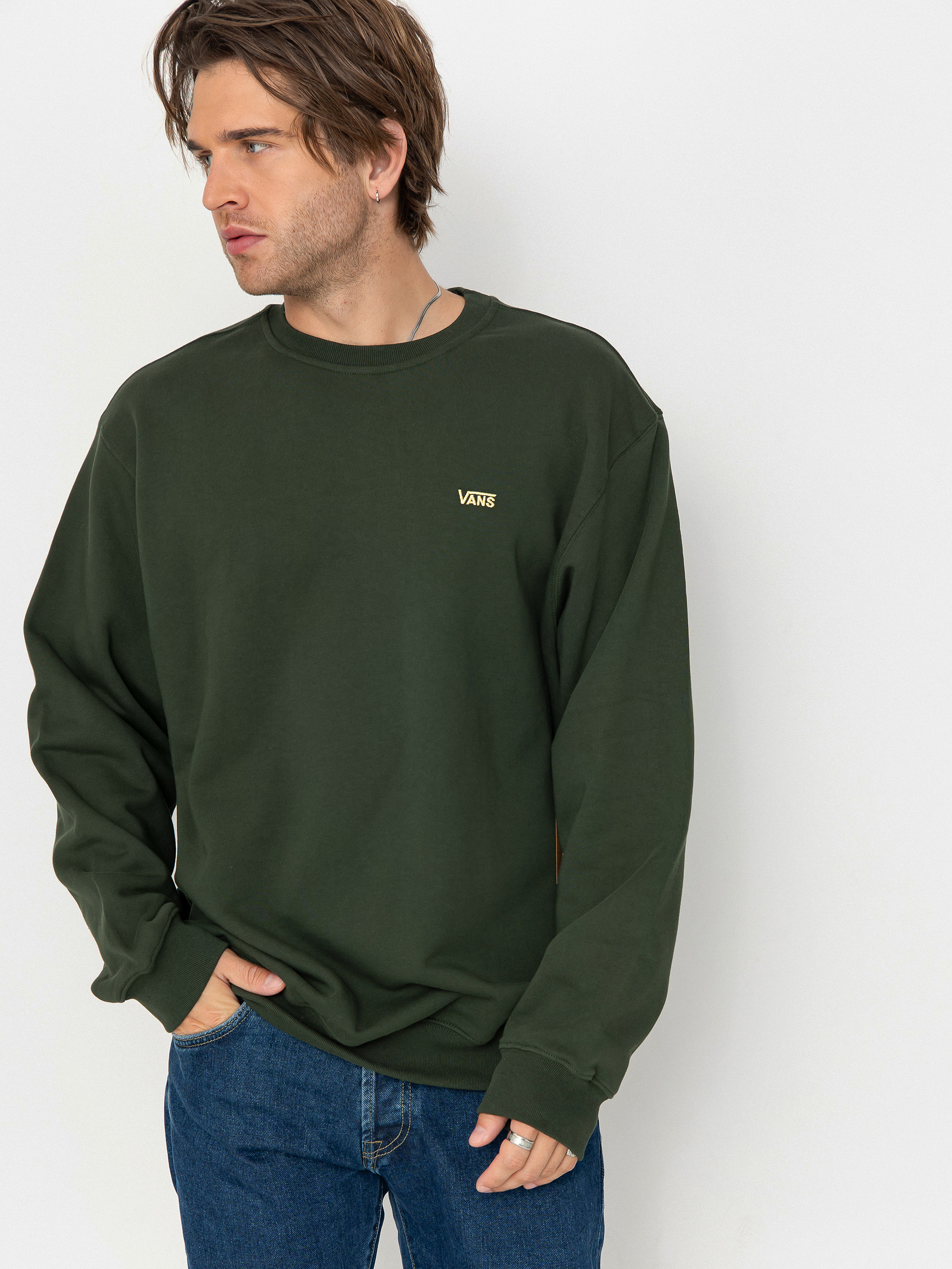 Vans Left Chest II Loose Crew Pulóver (dried kelp)