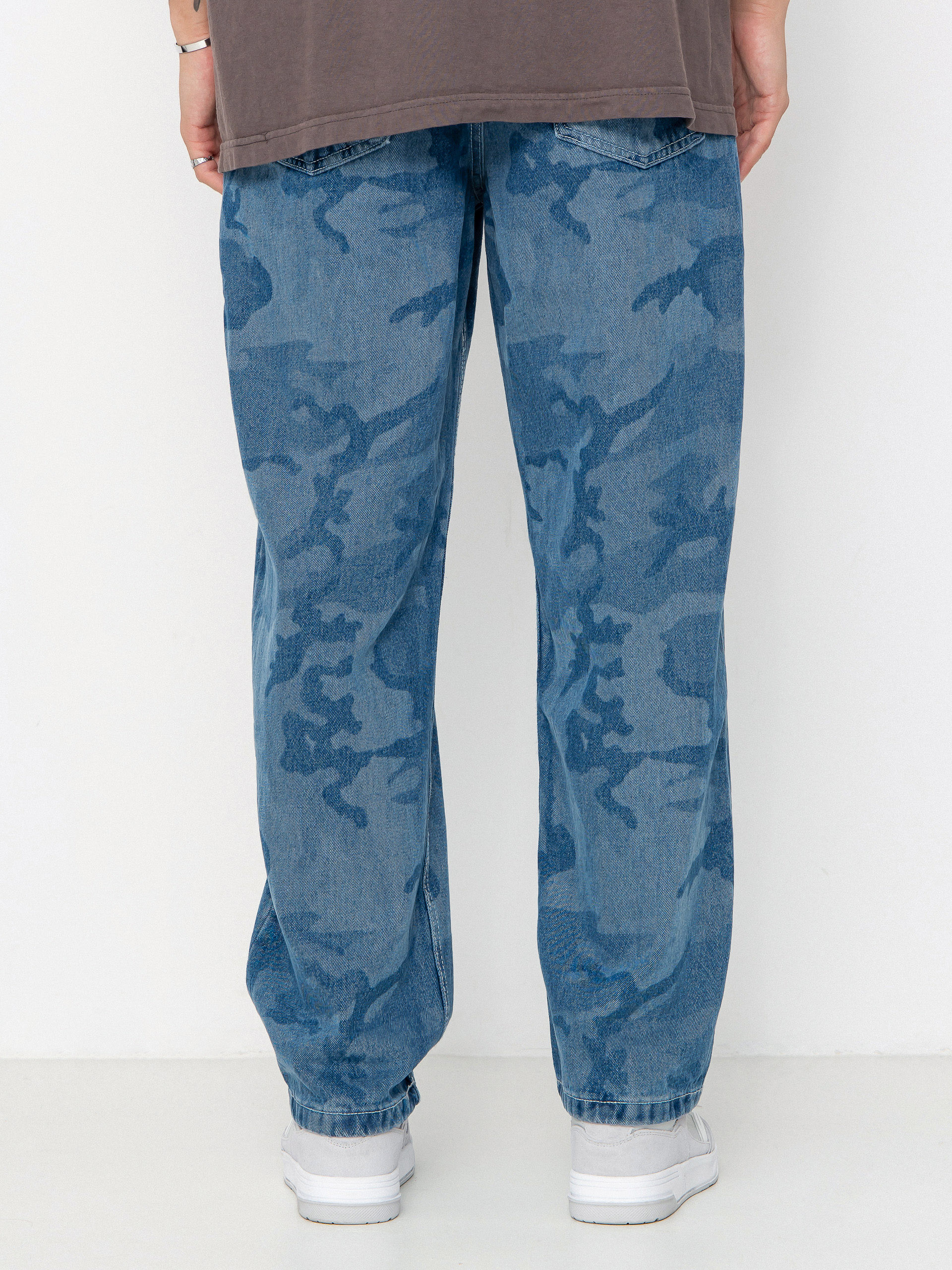 Vans Check 5 Loose Camo Printed Denim Kisnadrág (stonewash/blue)