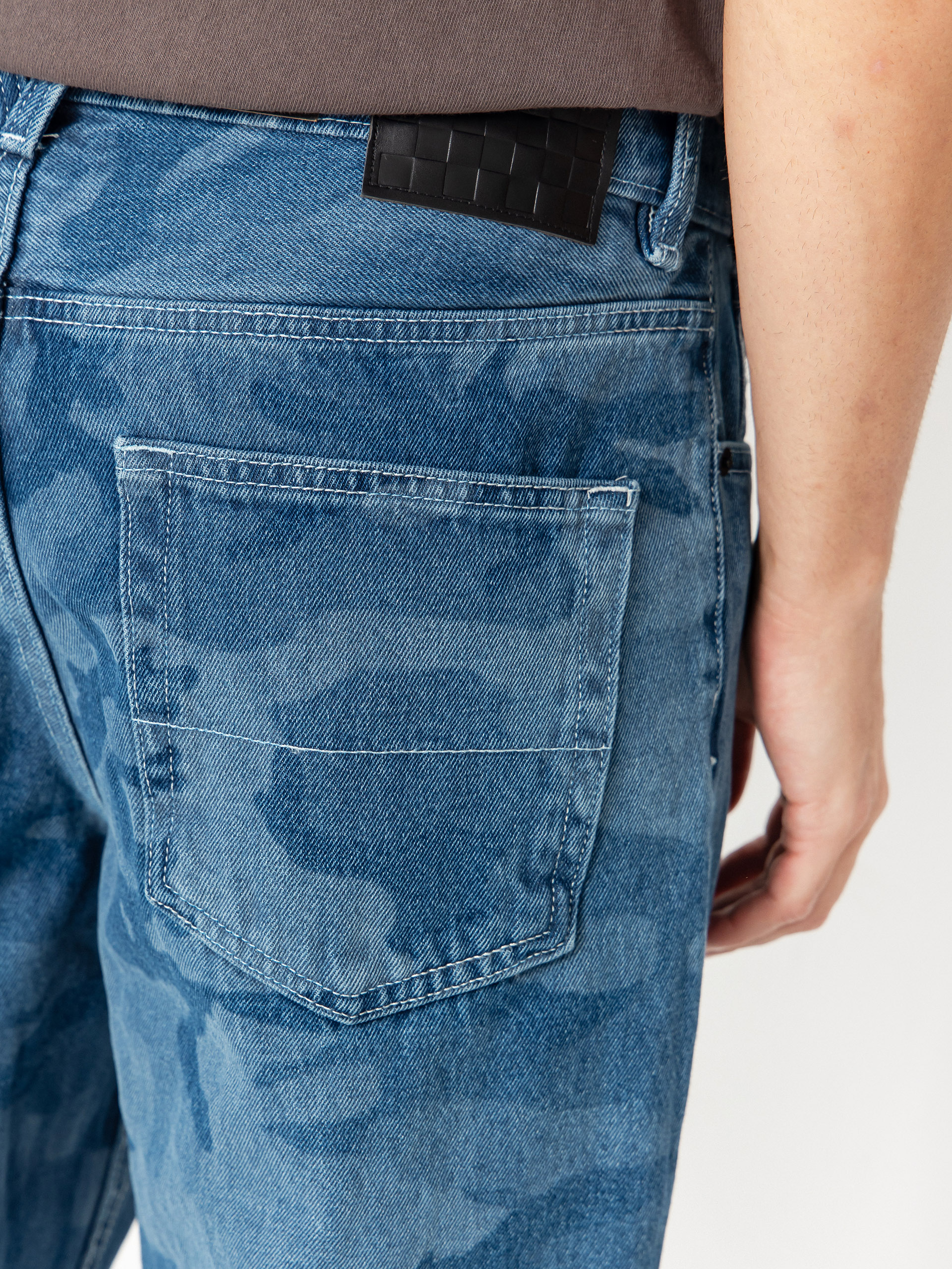 Vans Check 5 Loose Camo Printed Denim Kisnadrág (stonewash/blue)