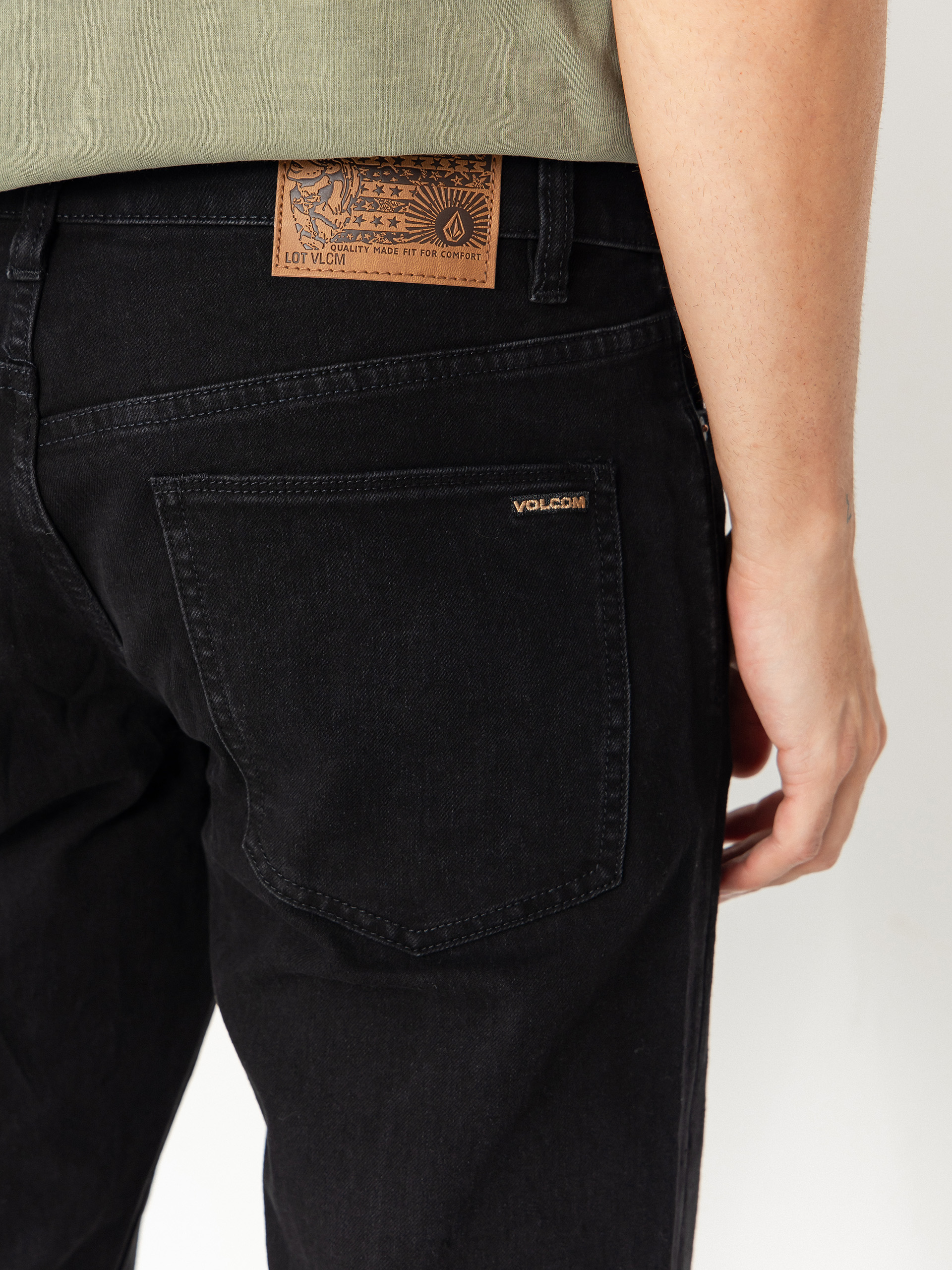 Volcom Solver Denim Kisnadrág (black out)