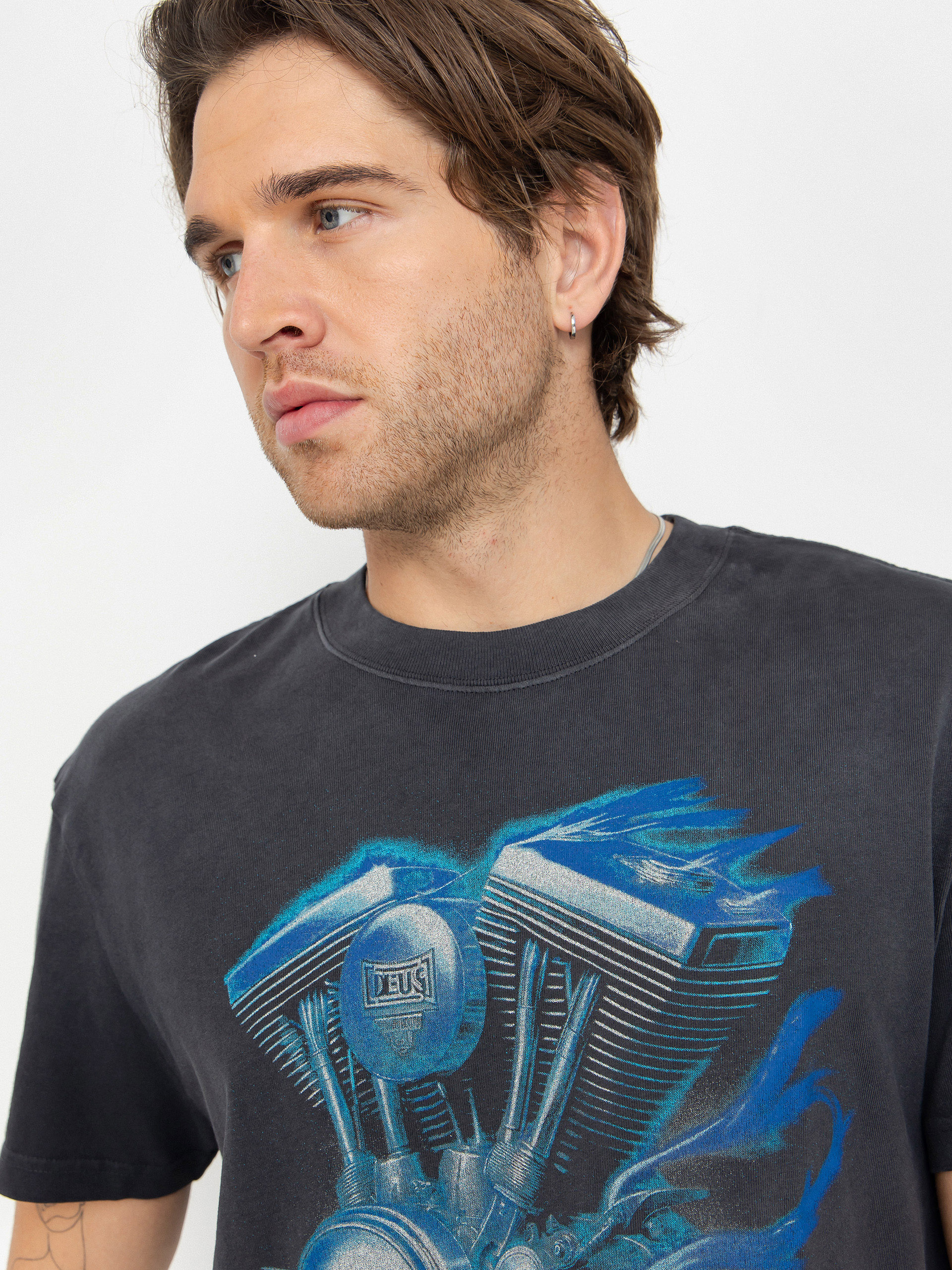 Póló Deus Ex Machina Productive Hum (anthracite)