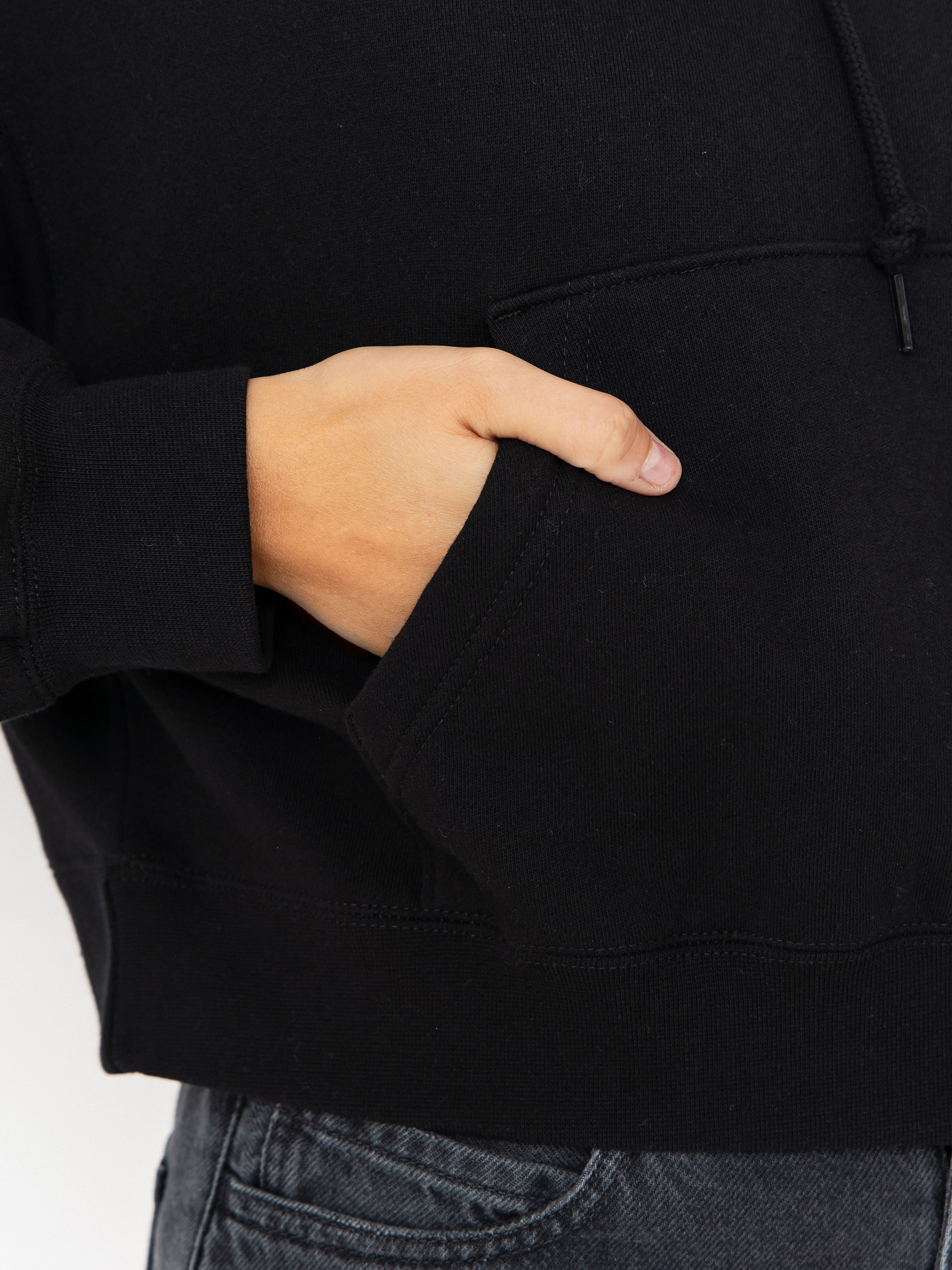 OBEY Cities Cropped HD Wmn Kapucnis pulóver (black)