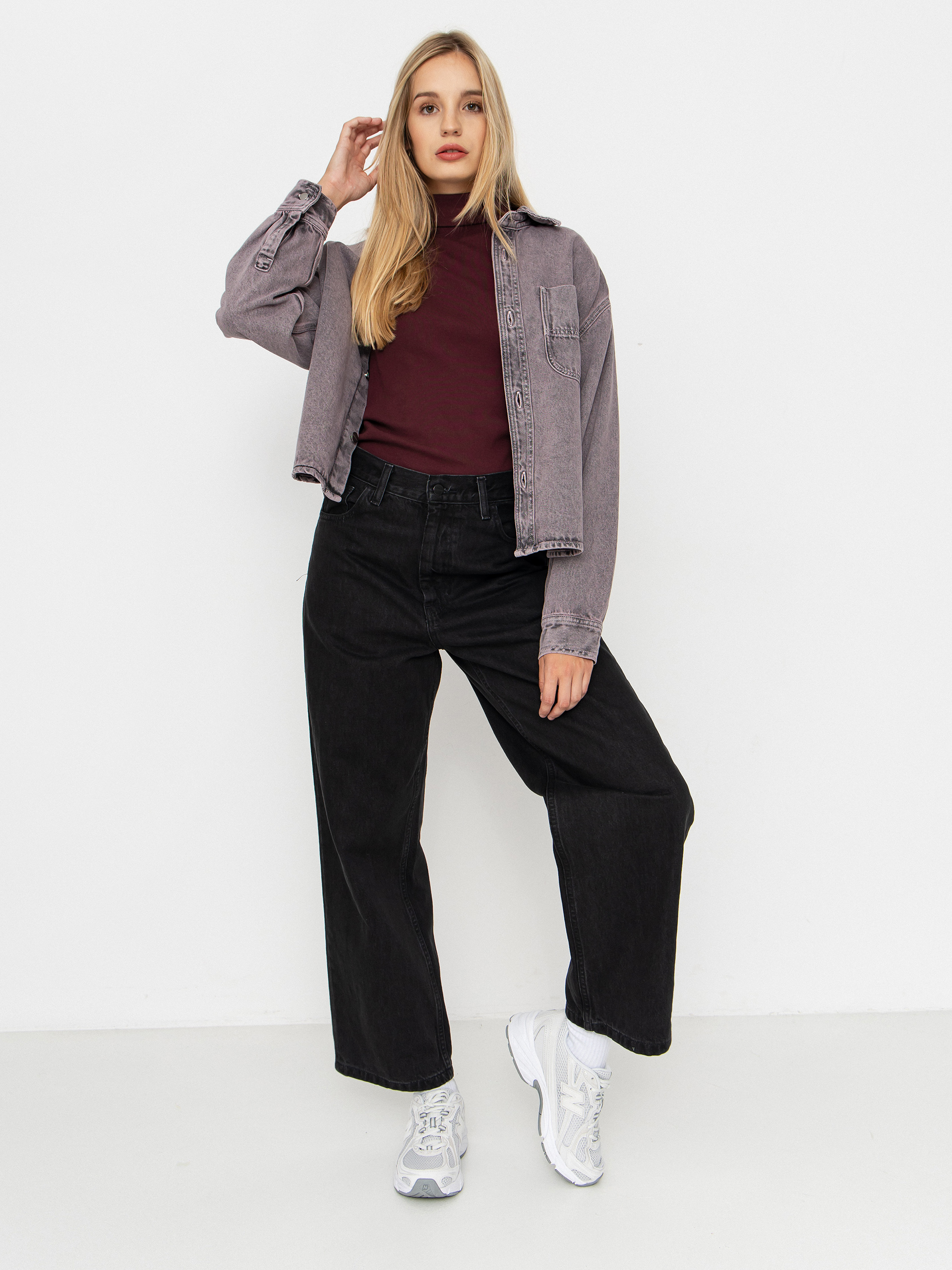 Carhartt WIP Georgia Wmn Dzseki (black/hortensia/garment dyed)