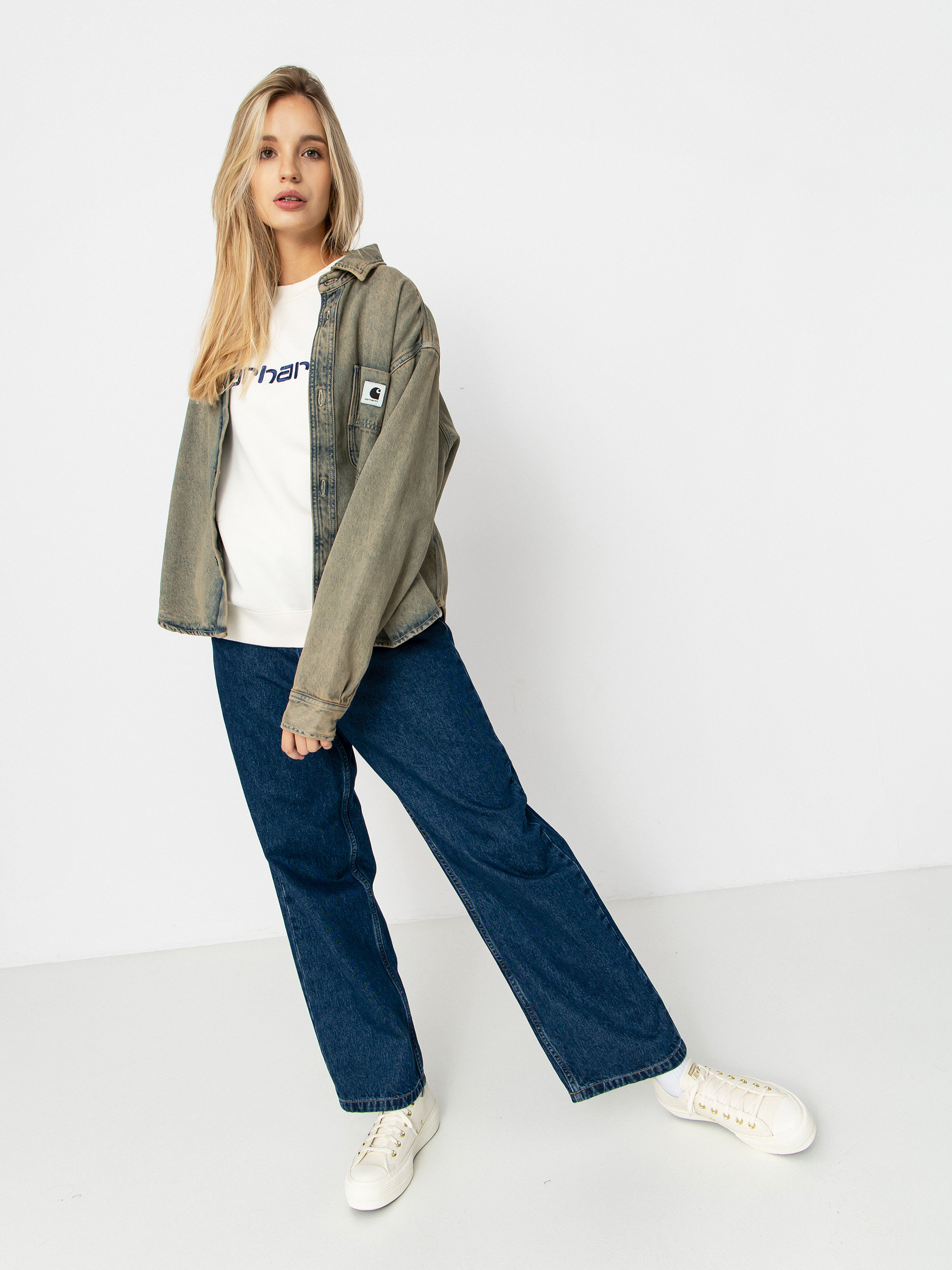 Carhartt WIP Georgia Wmn Dzseki (blue/leather/garment dyed)