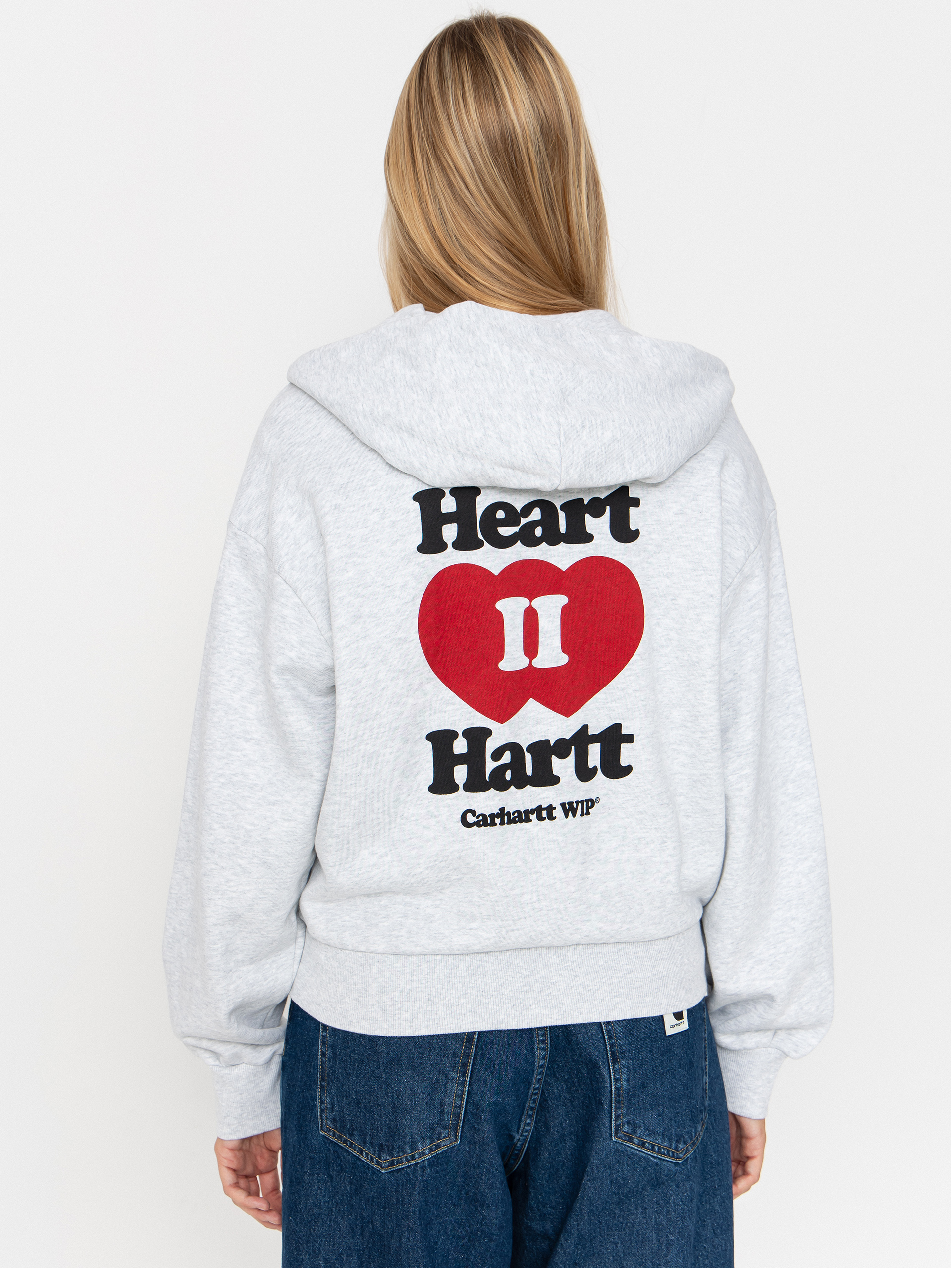 Carhartt WIP Heart II Hartt ZHD Wmn Kapucnis pulóver (ash heather)