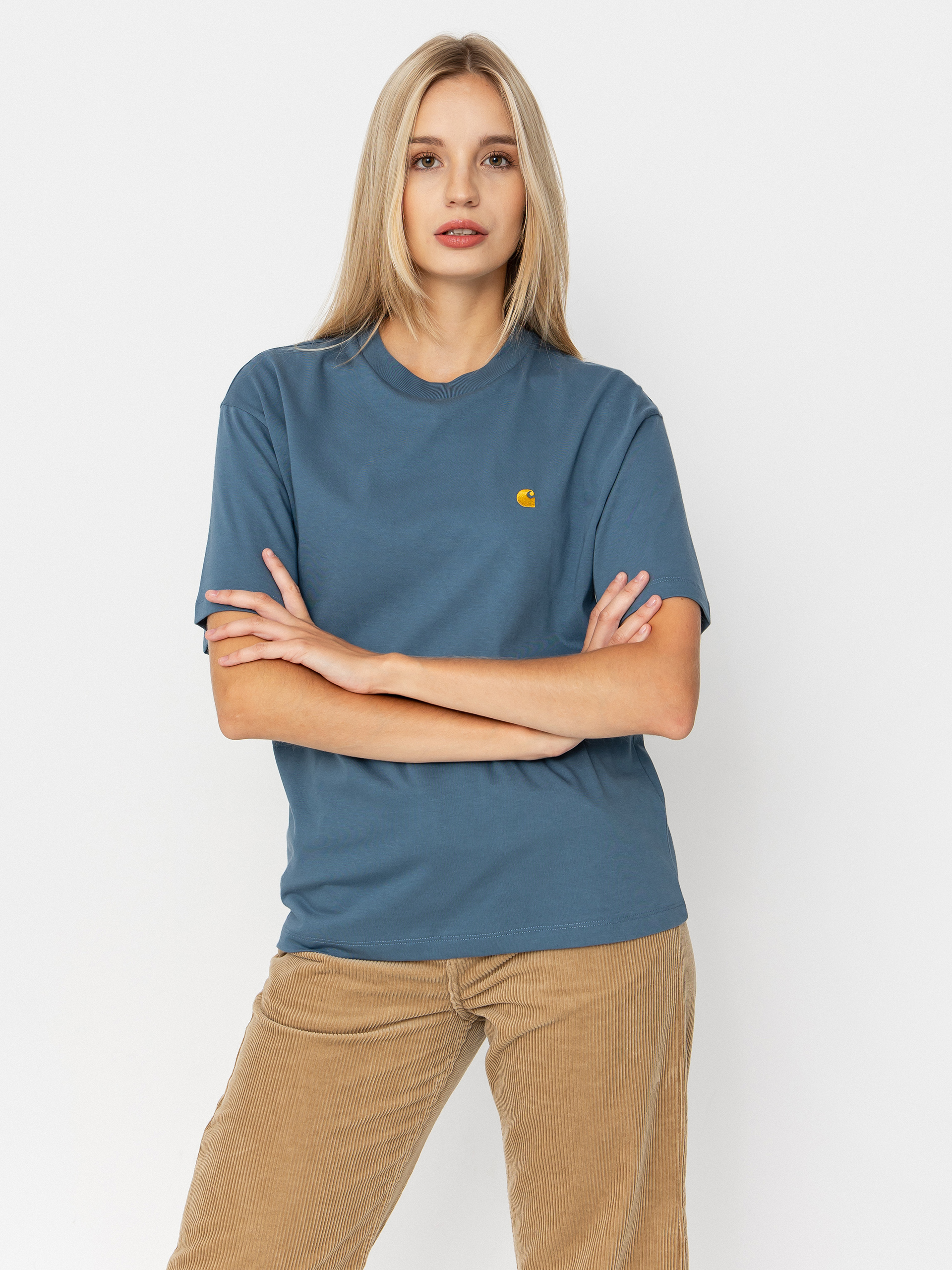 Carhartt WIP Chase Wmn Pu00f3lu00f3 (angelite/gold)