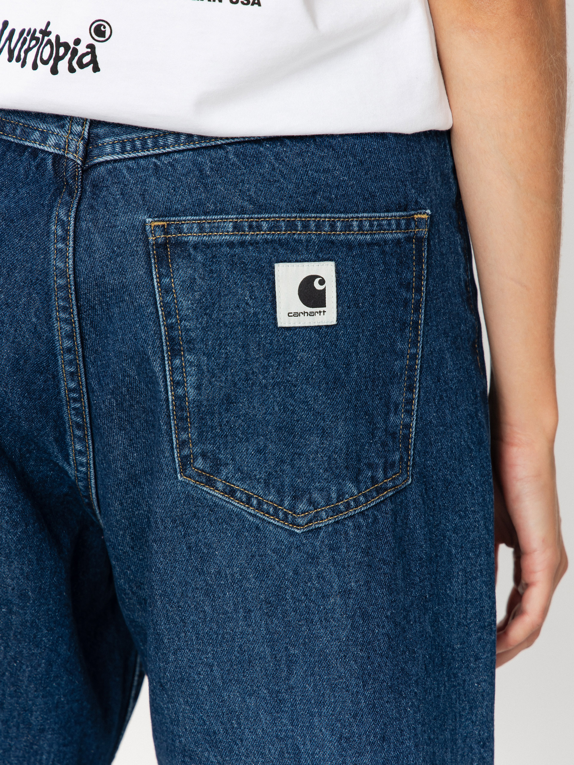 Carhartt WIP Brandon Kisnadrág Wmn (blue/stone washed)