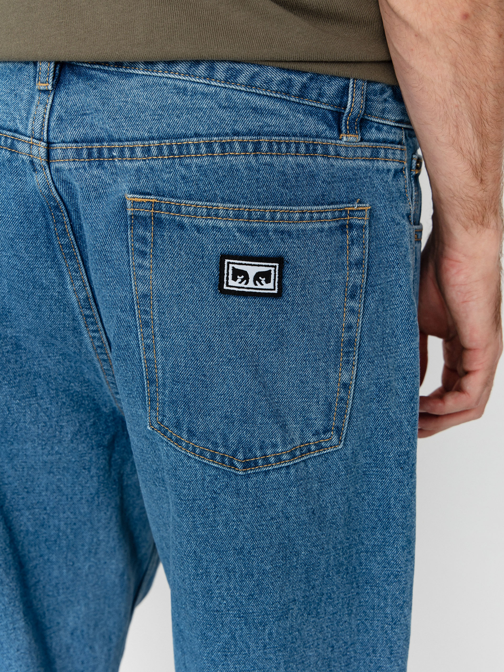 OBEY Hardwork Denim Kisnadrág (light indigo)