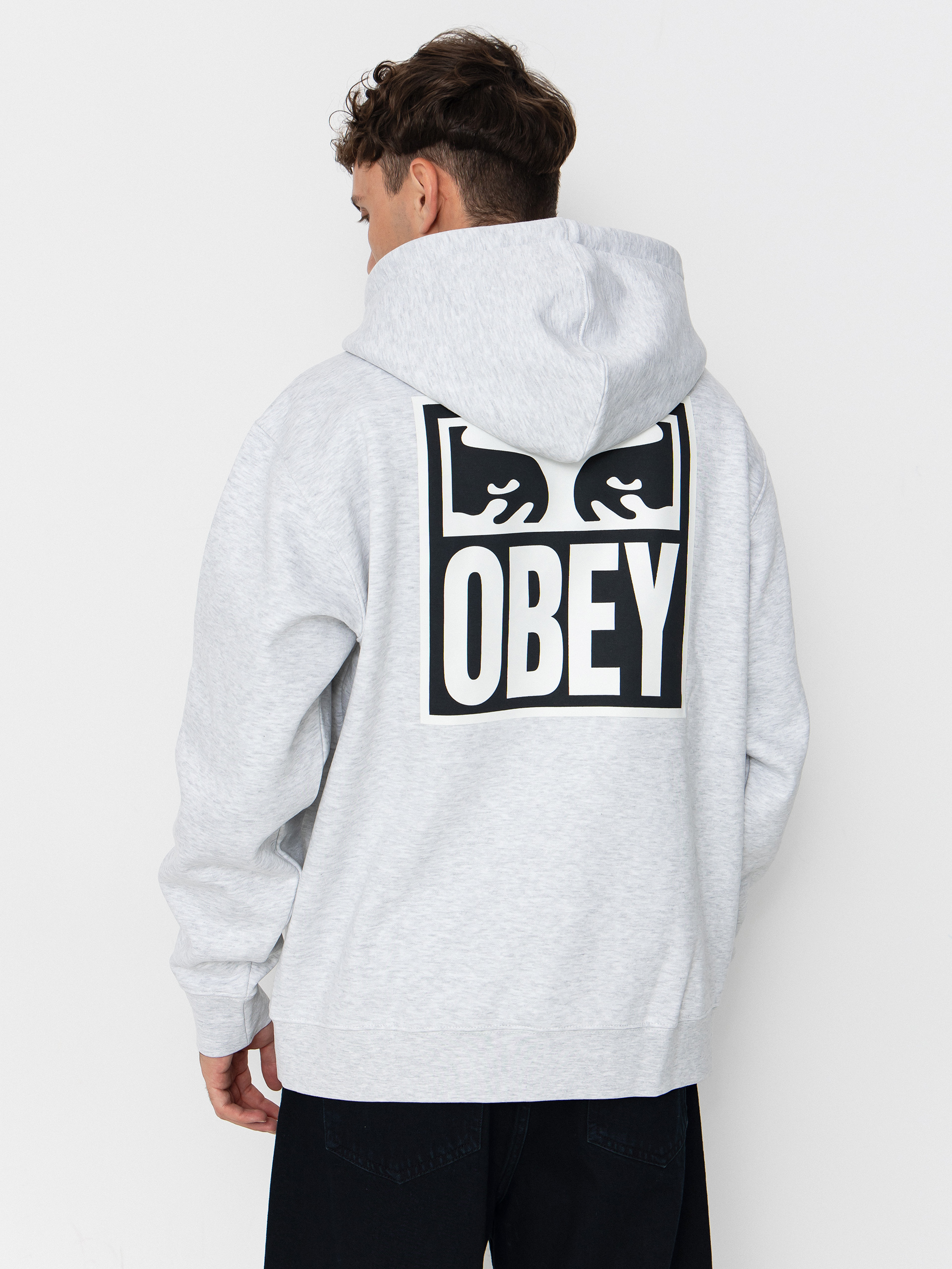 OBEY Obey Eyes Icon HD Kapucnis pulóver (heather grey)