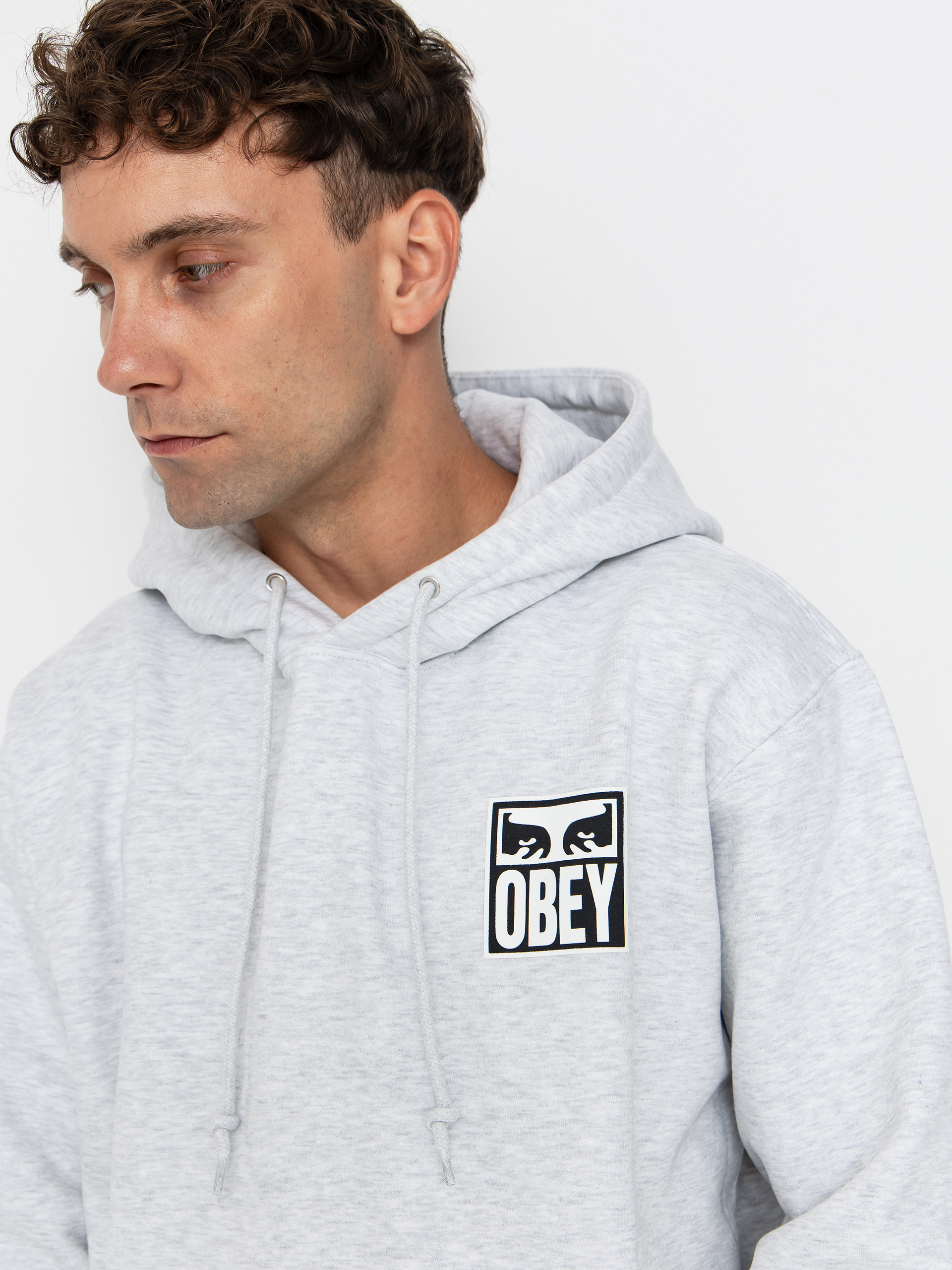 OBEY Obey Eyes Icon HD Kapucnis pulóver (heather grey)
