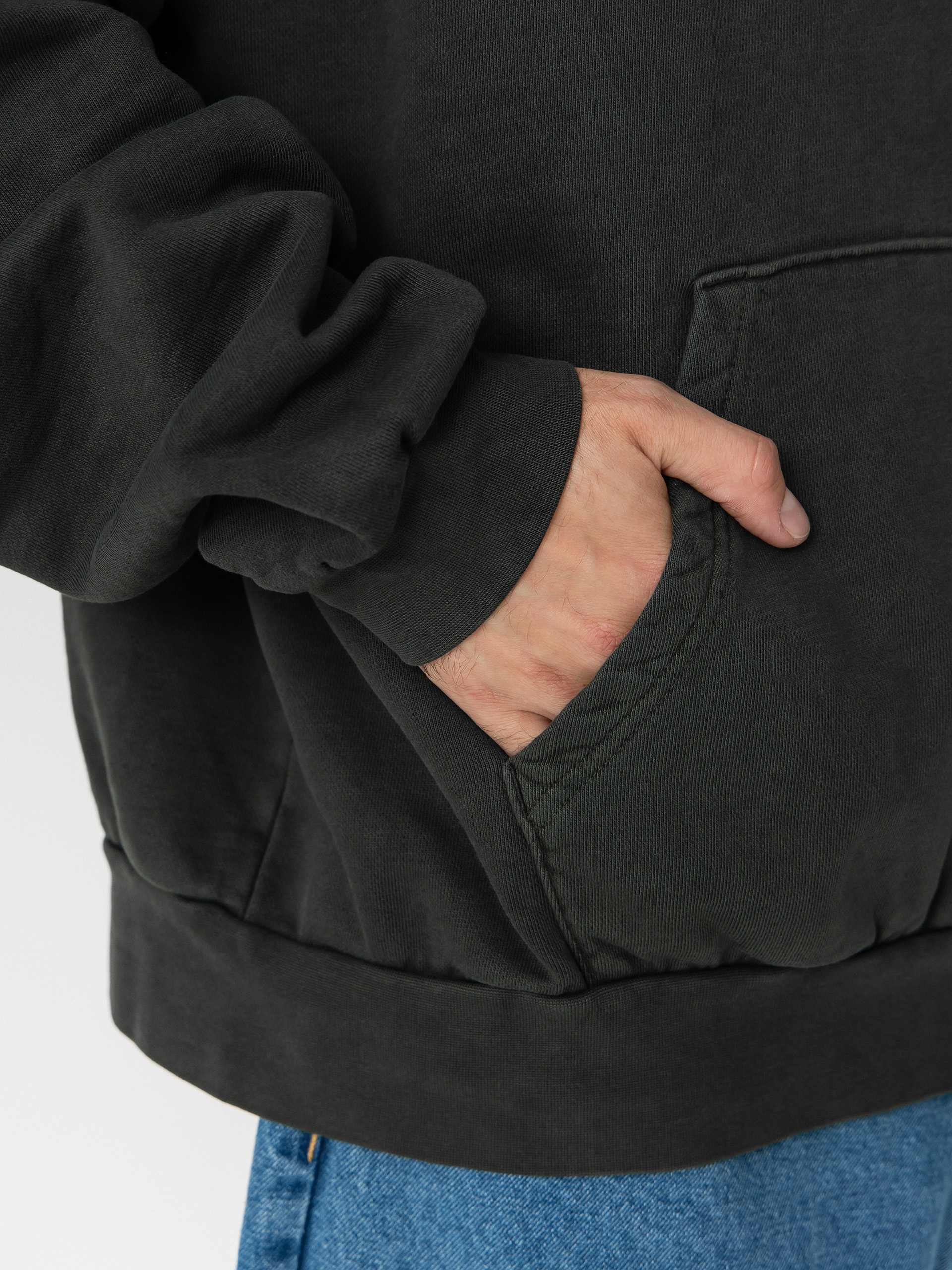 OBEY Lowercase Pigment HD Kapucnis pulóver (pigment pirate black)