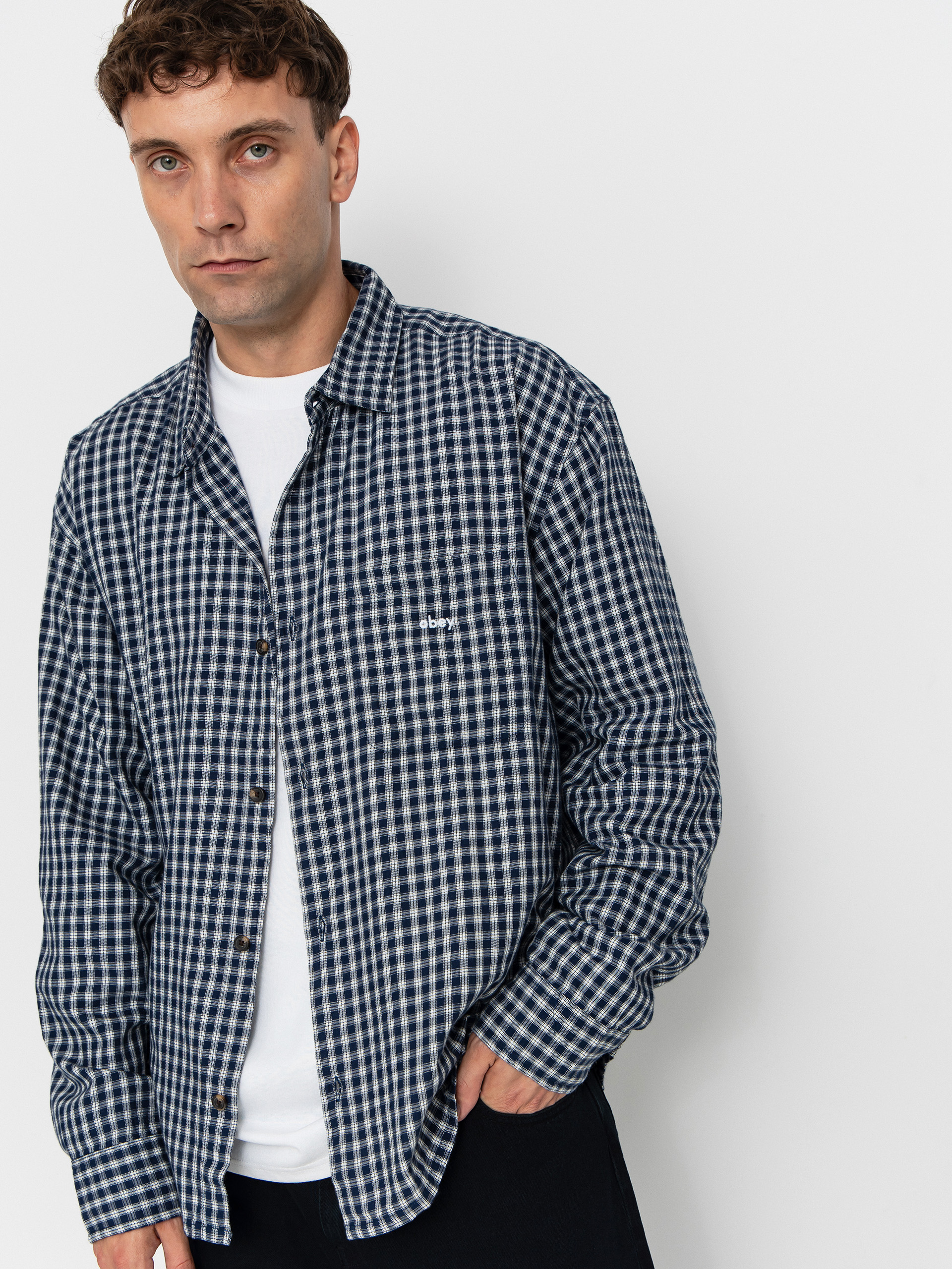 OBEY Bigwig Andy Woven Ing (academy navy multi)