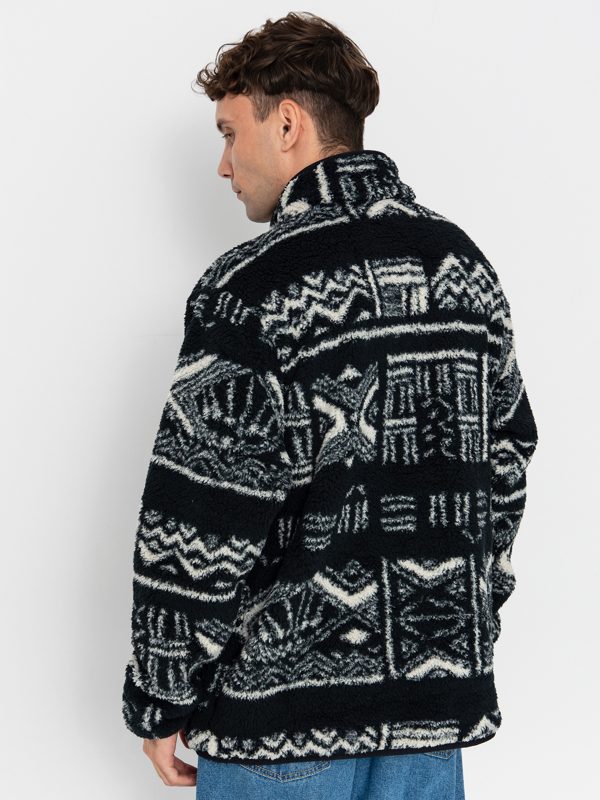 Férfi Columbia Rugged Ridge High Pile Half Zip Polár pulóver (black deschutes days)