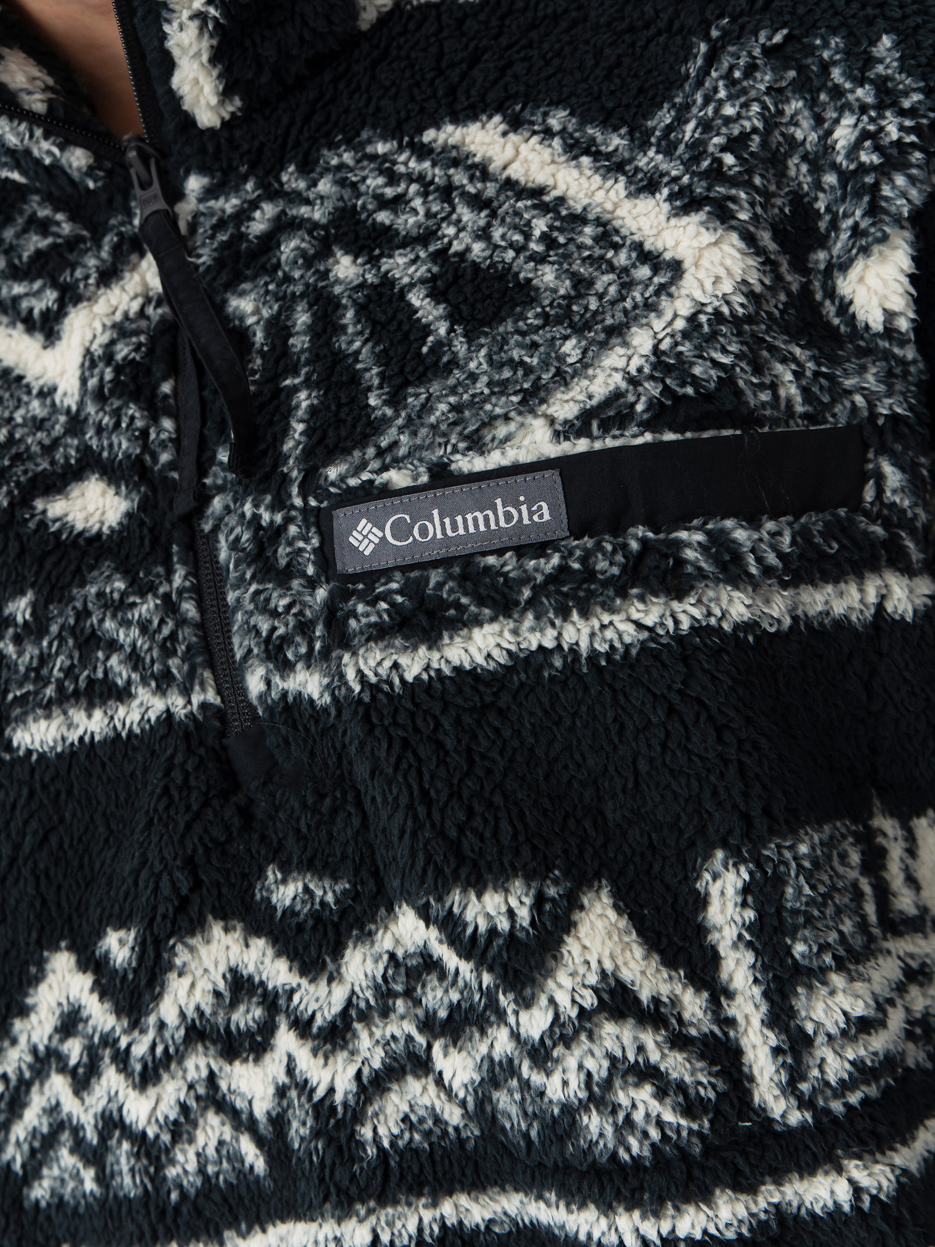 Férfi Columbia Rugged Ridge High Pile Half Zip Polár pulóver (black deschutes days)