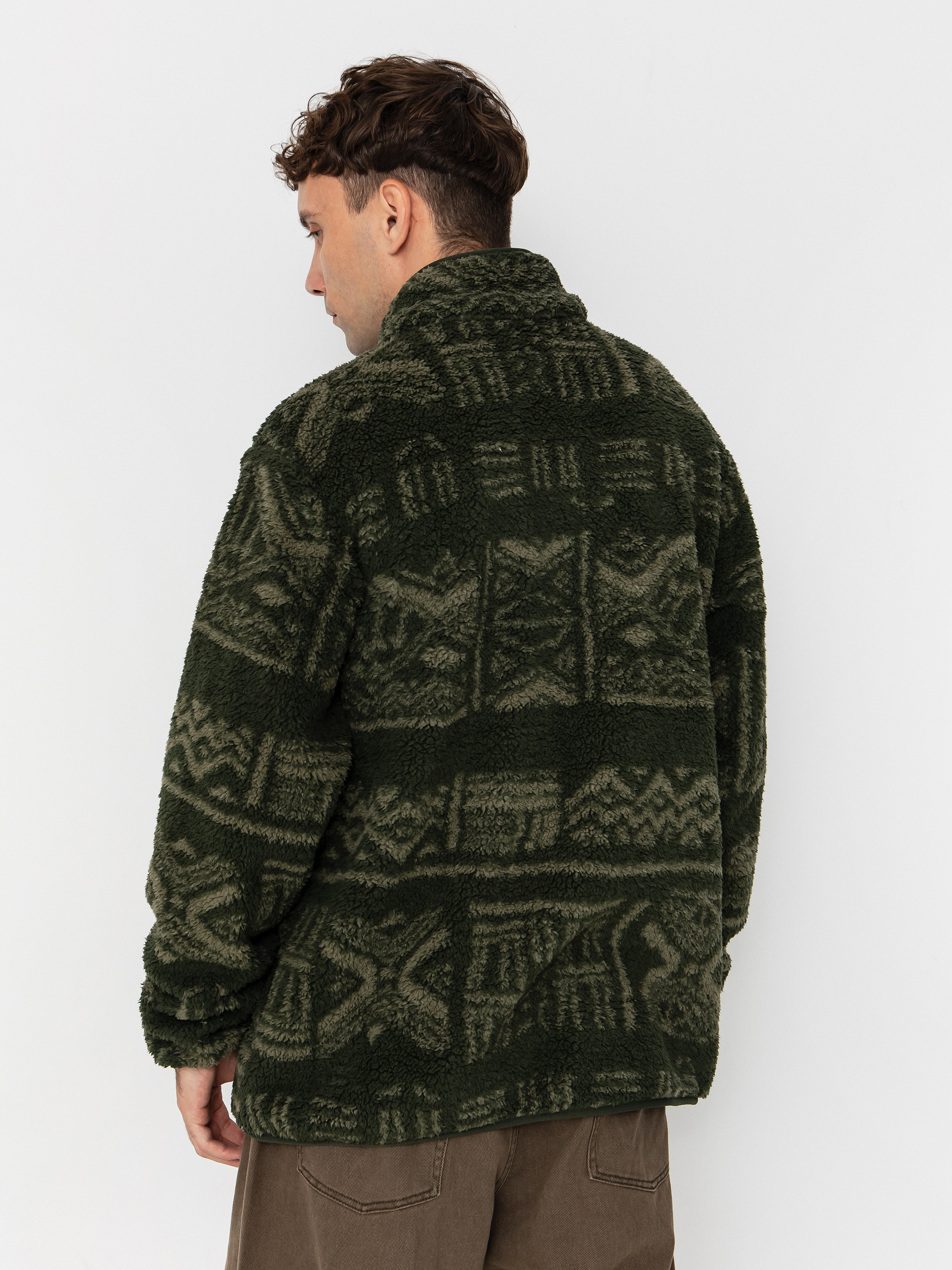 Férfi Columbia Rugged Ridge High Pile Half Zip Polár pulóver (greenscape deschutes days)