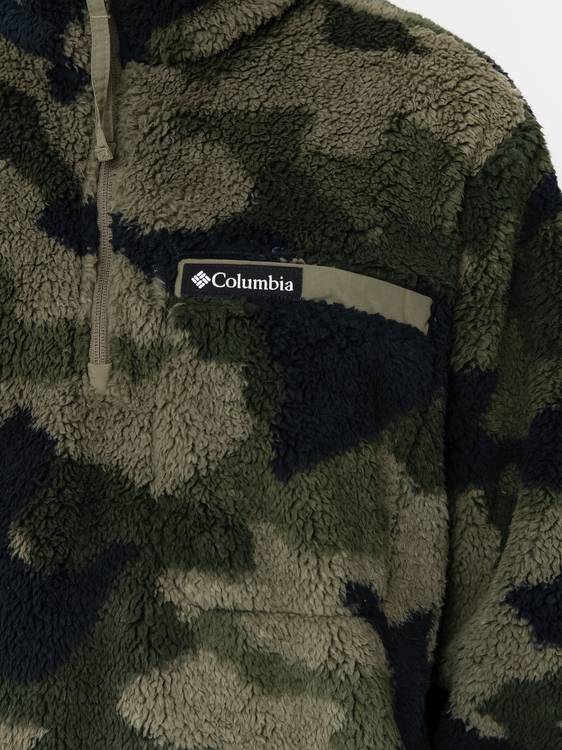Férfi Columbia Rugged Ridge High Pile Half Zip Polár pulóver (stone green mod camo)