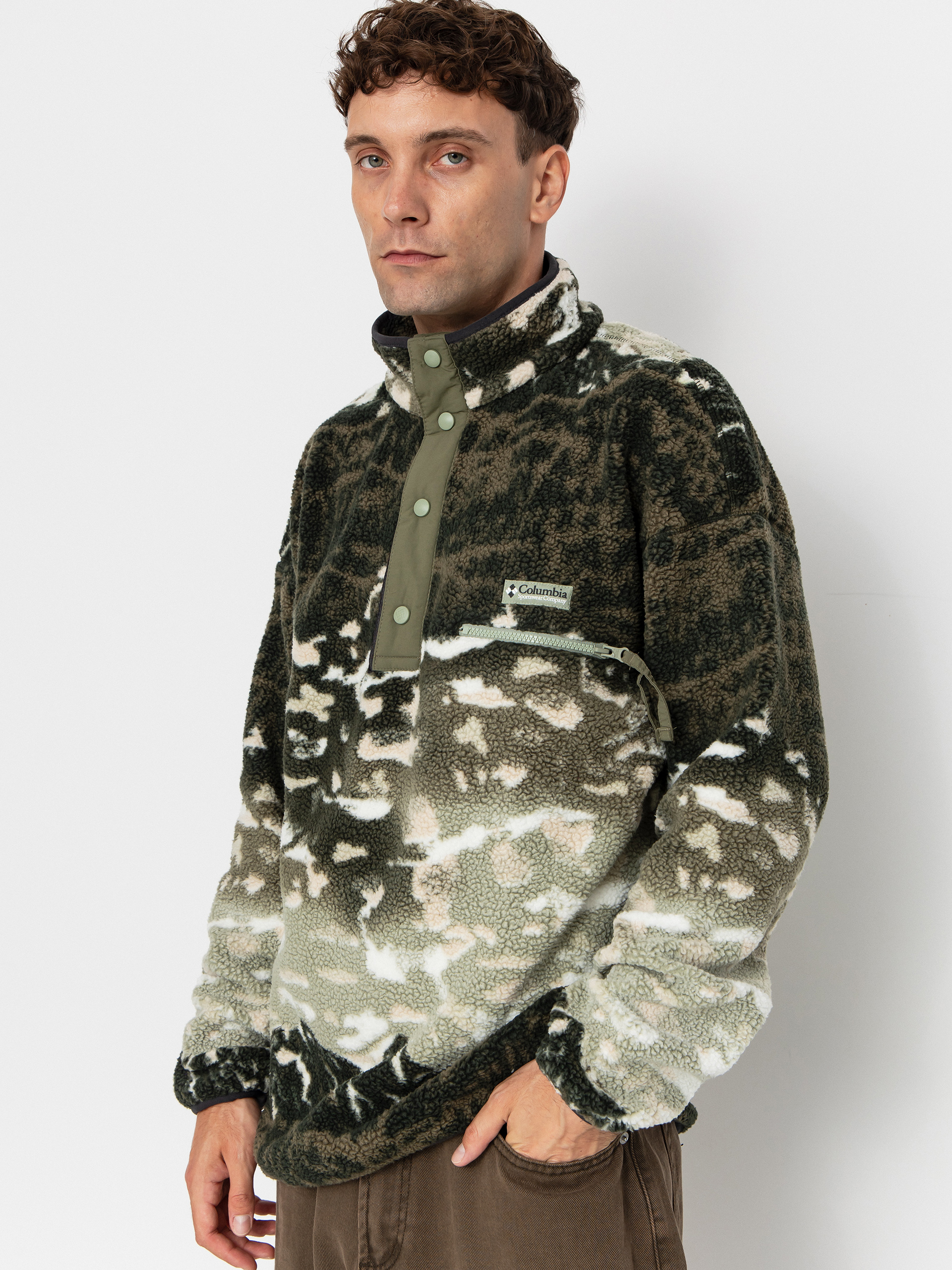 Columbia Helvetia II Printed Half Snap Polu00e1r pulu00f3ver (safari sisters)