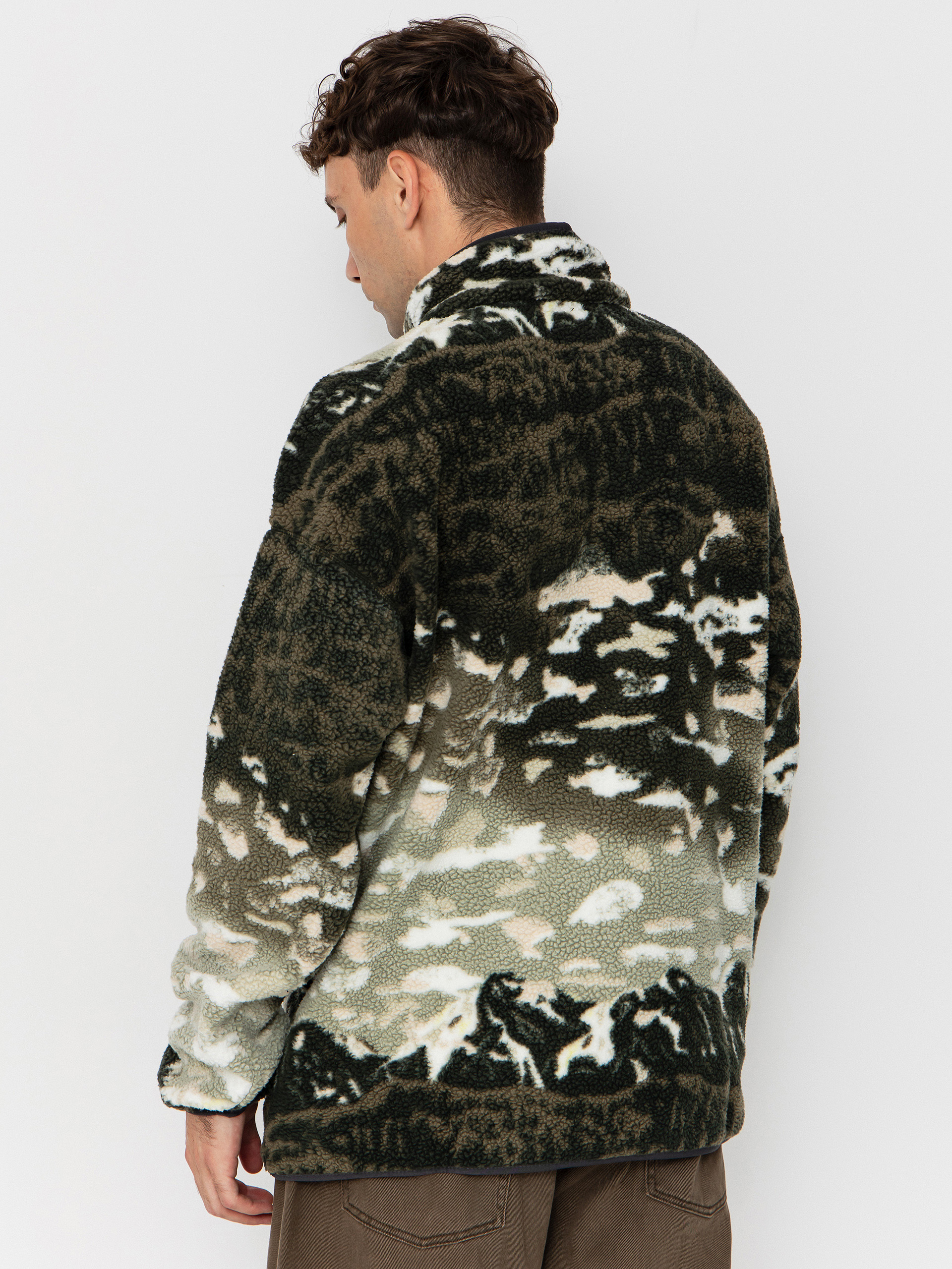 Férfi Columbia Helvetia II Printed Half Snap Polár pulóver (safari sisters)