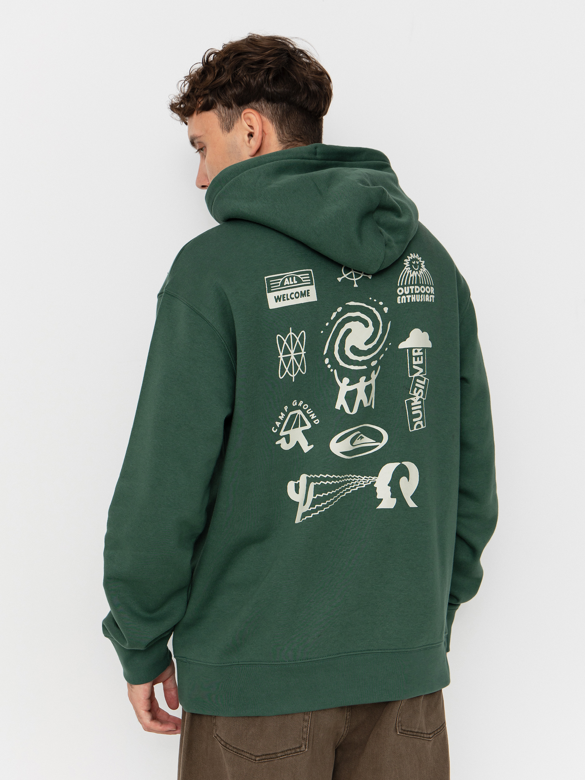 Quiksilver Salt Water Graphic HD Kapucnis pulóver (trekking green)