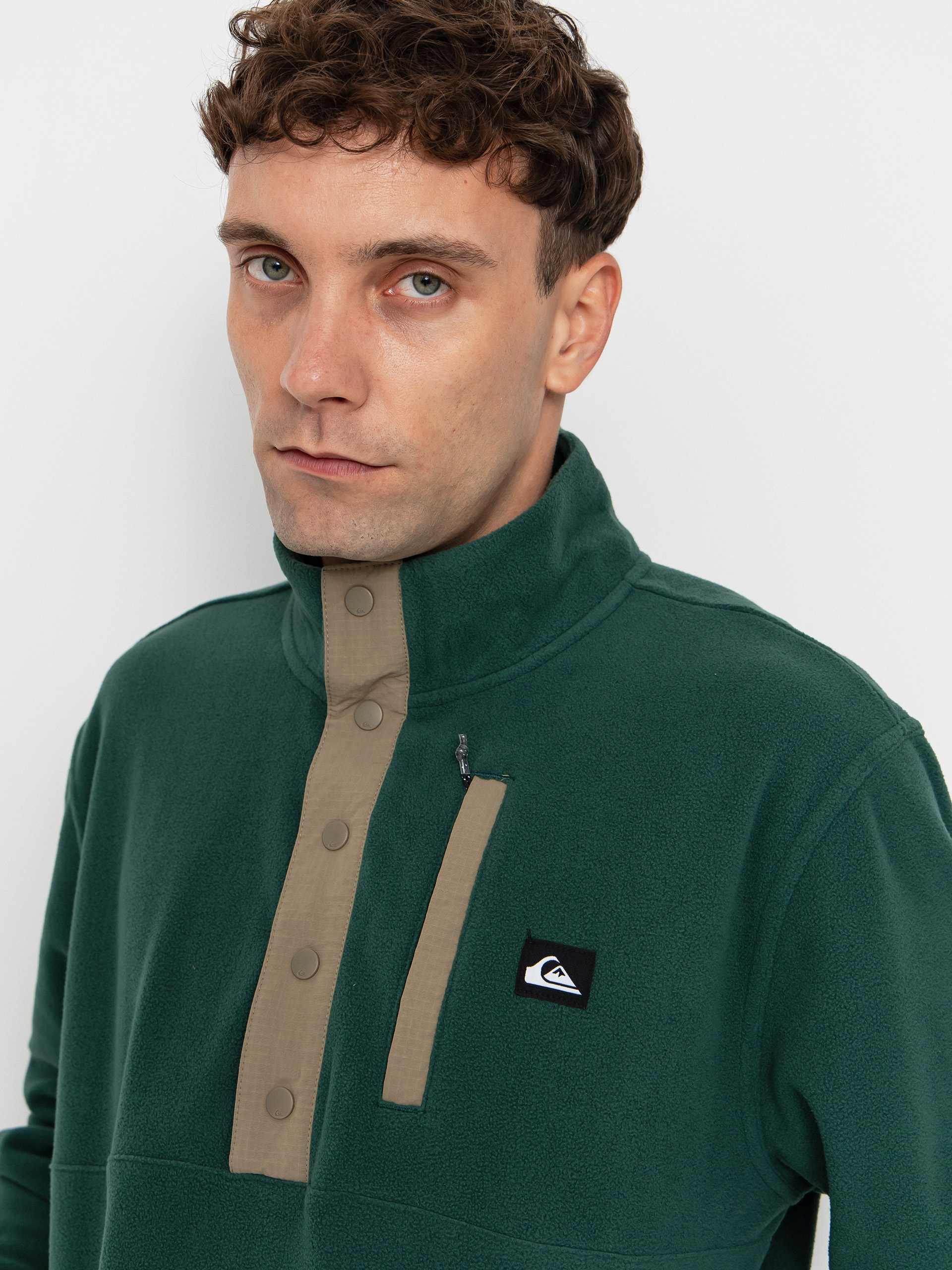 Férfi Quiksilver No Destination Hs Polár pulóver (trekking green)